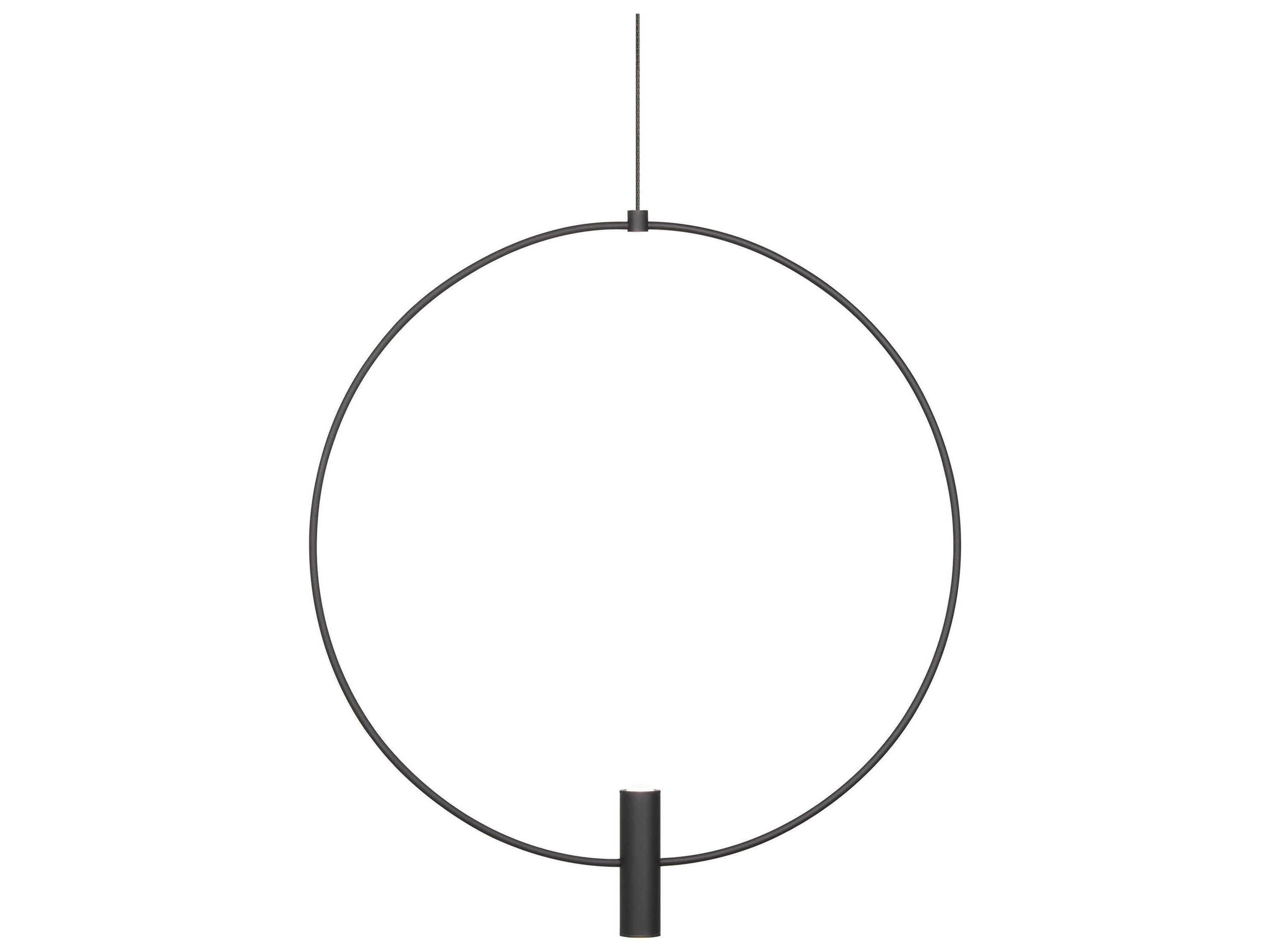 Visual Comfort Modern Layla 1-Light Nightshade Black Round Pendant