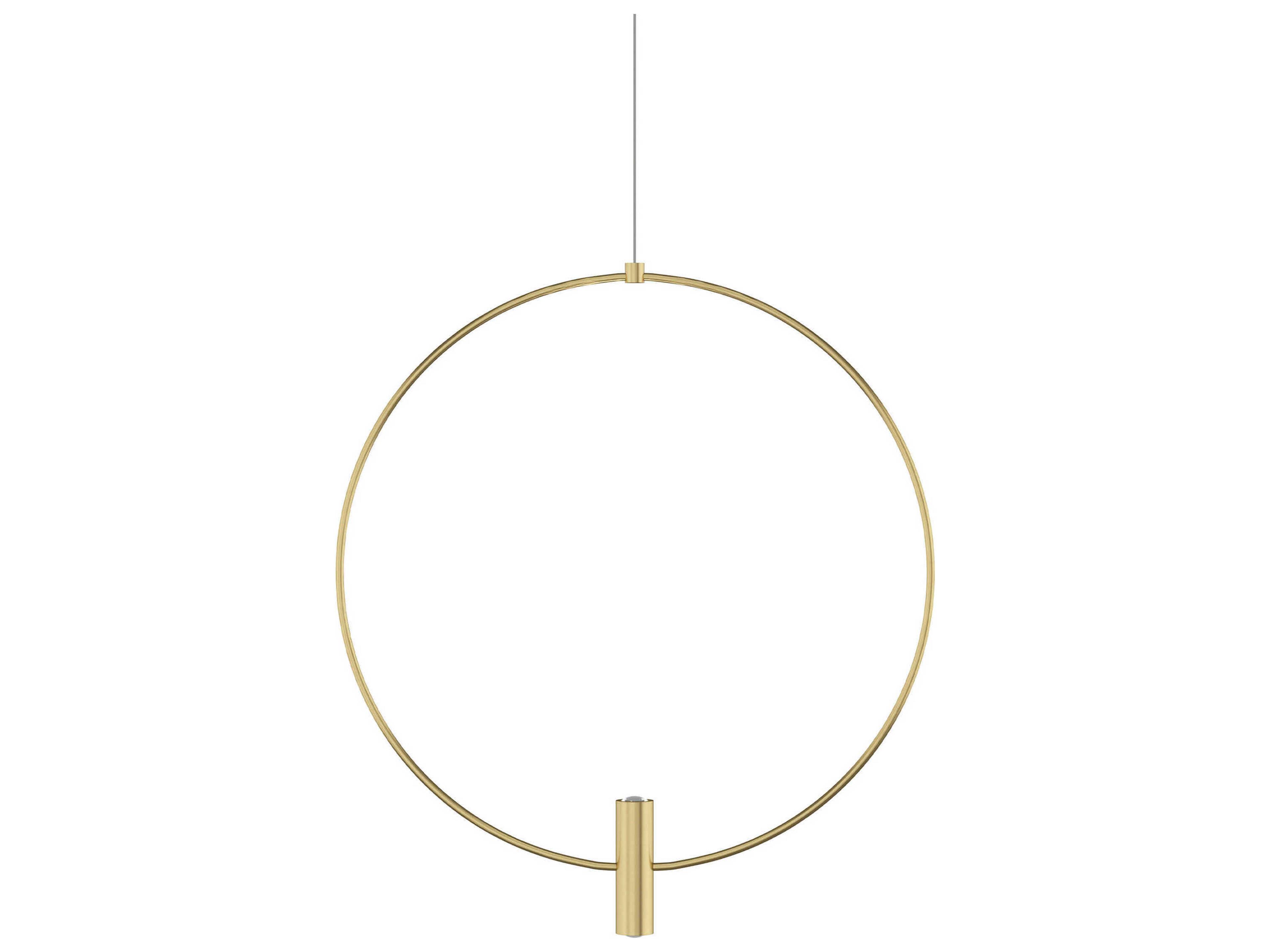 Visual Comfort Modern Layla 1-Light Natural Brass Round Pendant