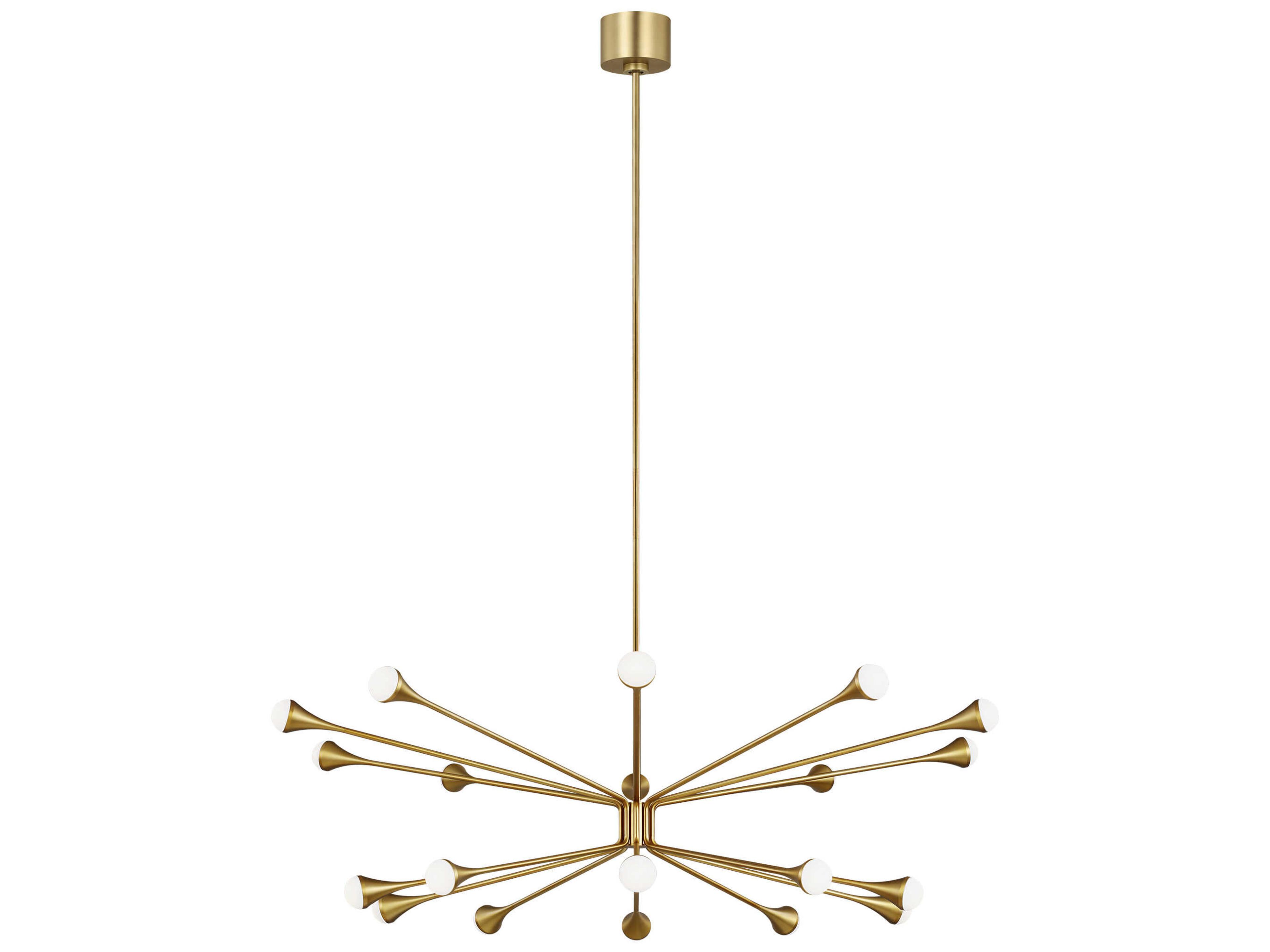 Visual Comfort Modern Lody 20-Light Aged Brass Chandelier