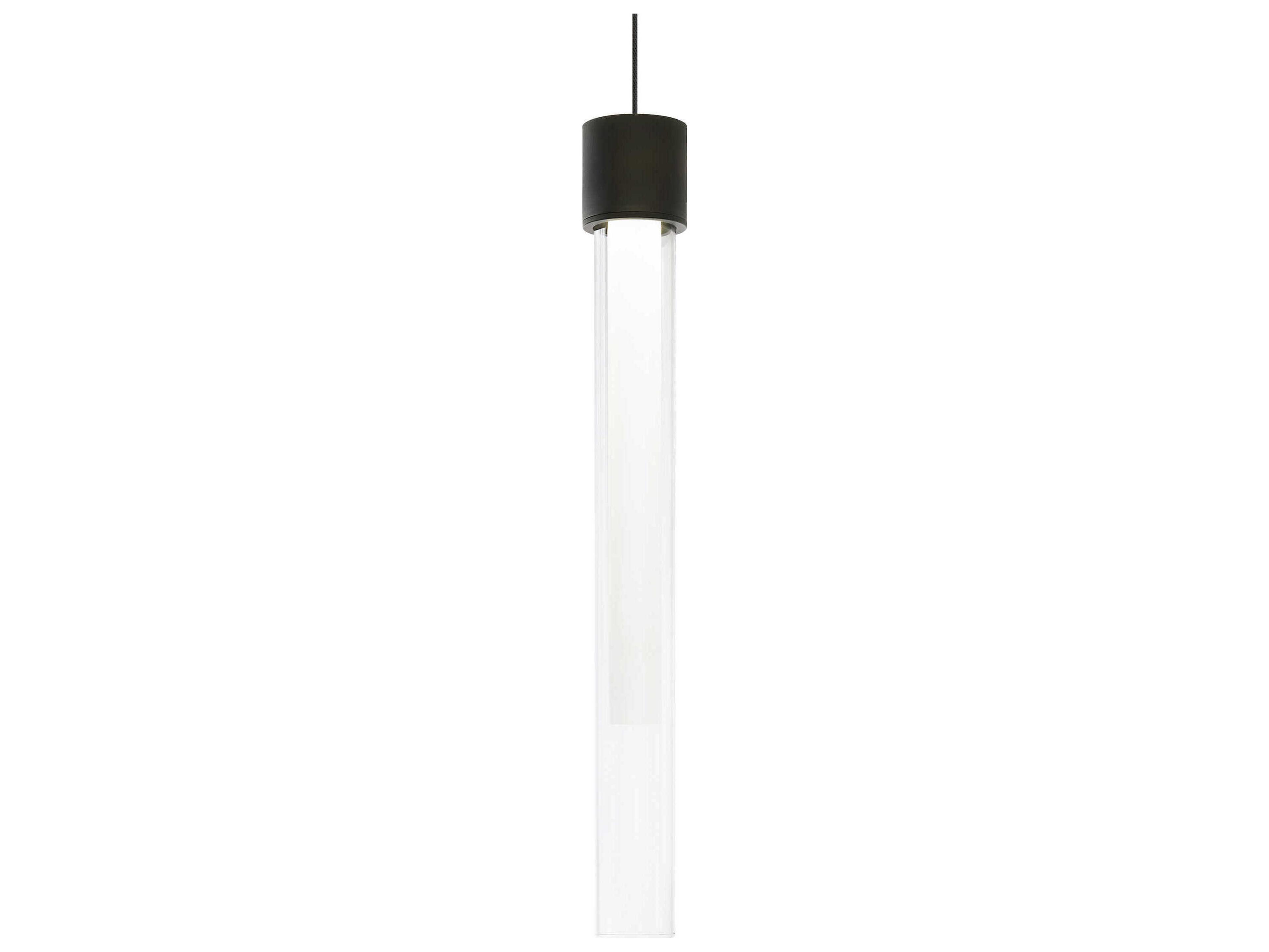 Visual Comfort Modern Linger 1-Light Nightshade Black Cylinder Mini Pendant