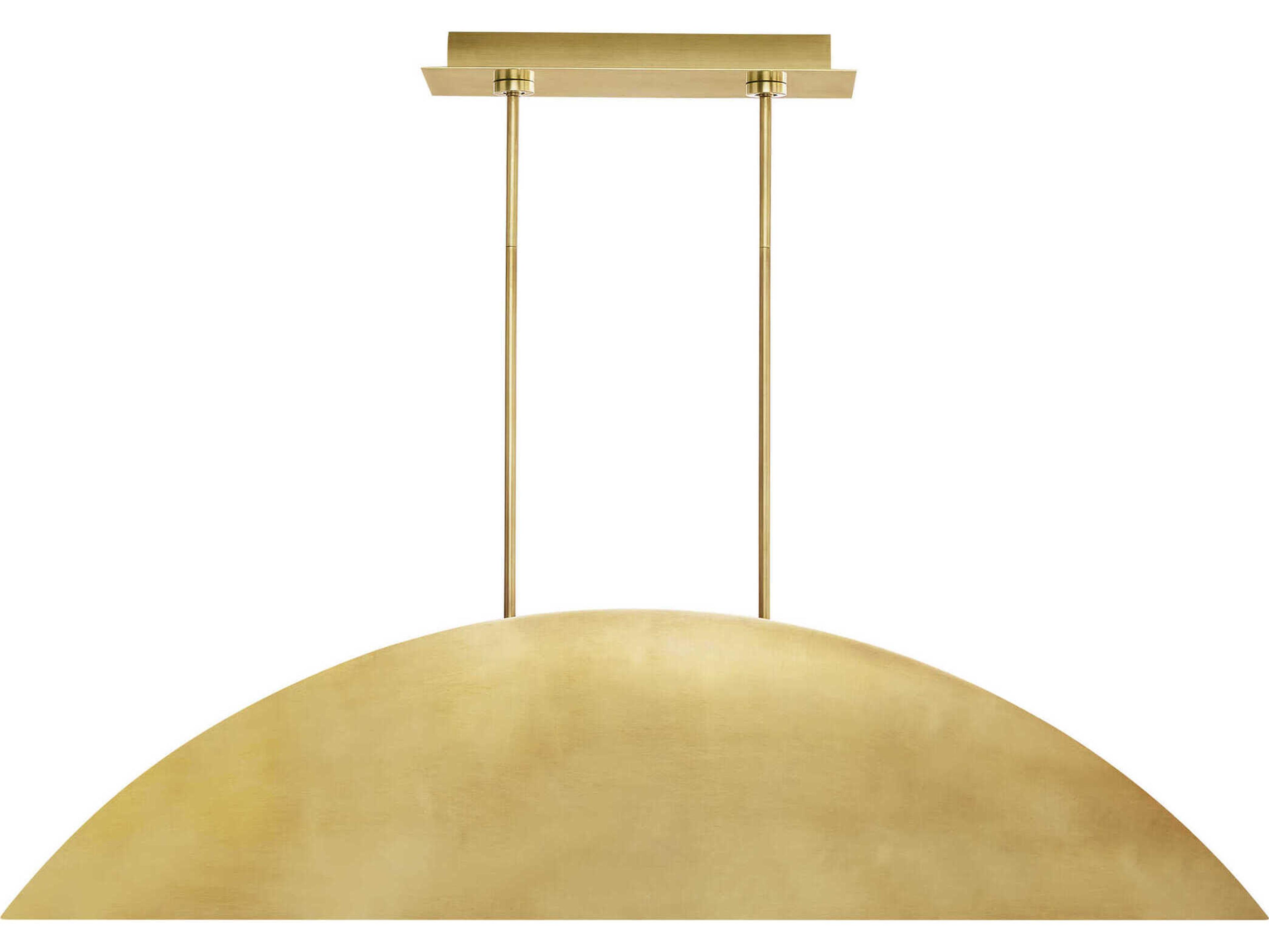 Visual Comfort Modern Bau 1-Light Natural Brass Island Pendant