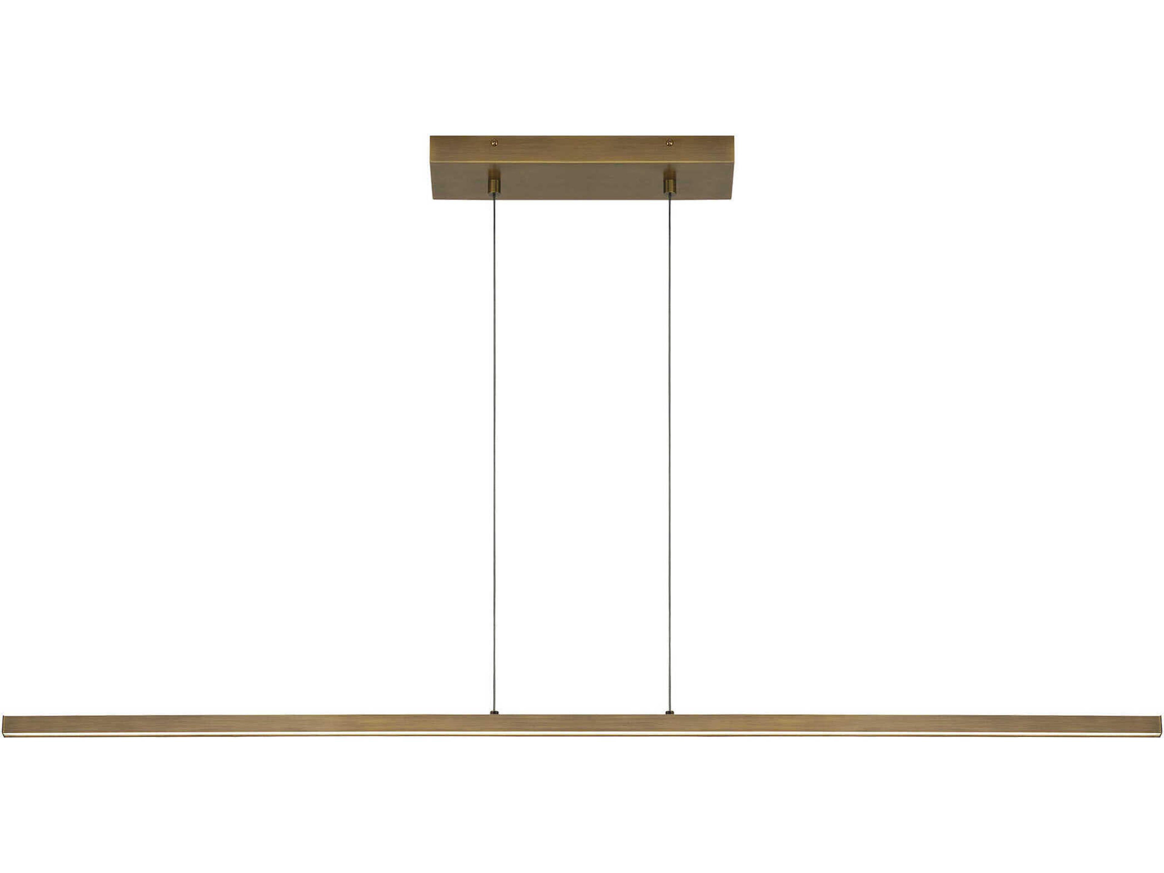 Visual Comfort Modern Essence 1-Light Aged Brass Linear Island Pendant