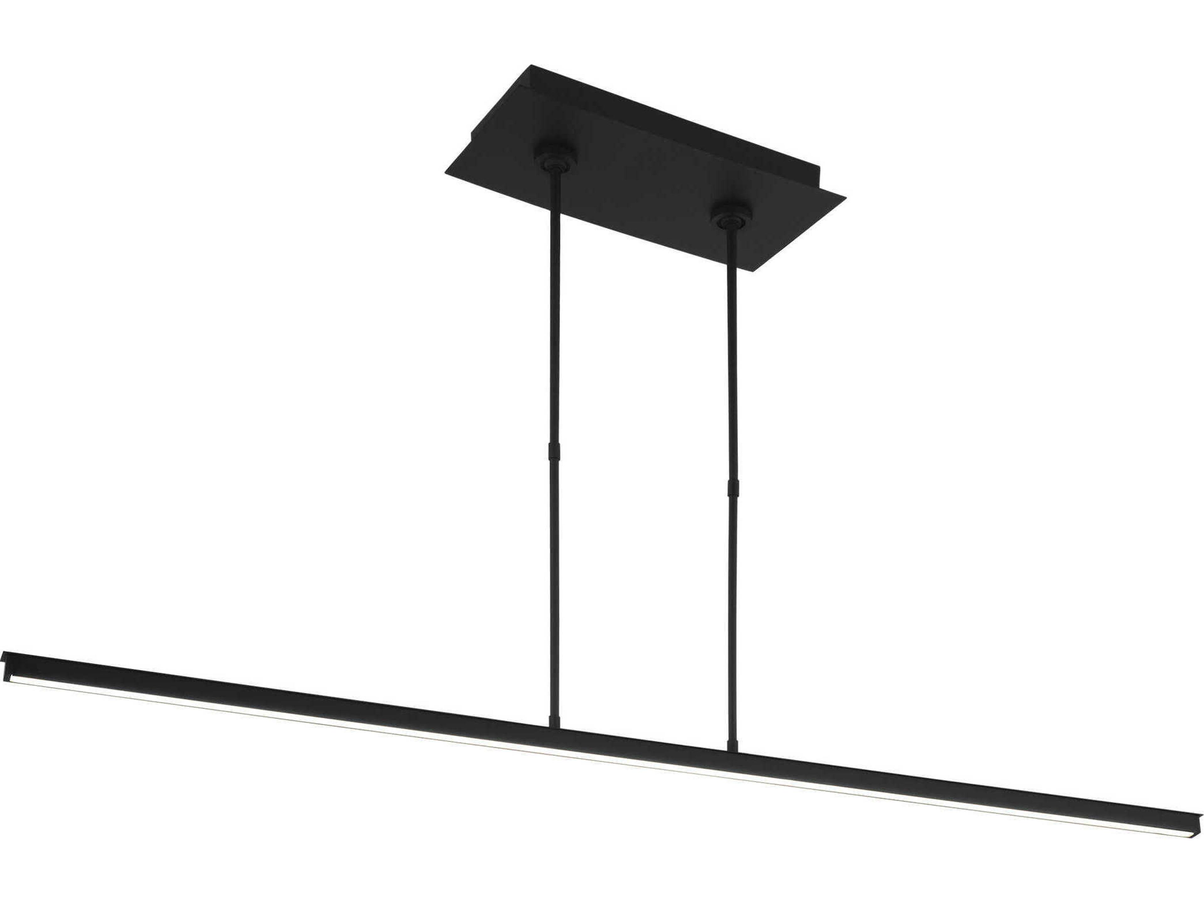 Visual Comfort Modern Stagger 1-Light Nightshade Black Linear Island Pendant