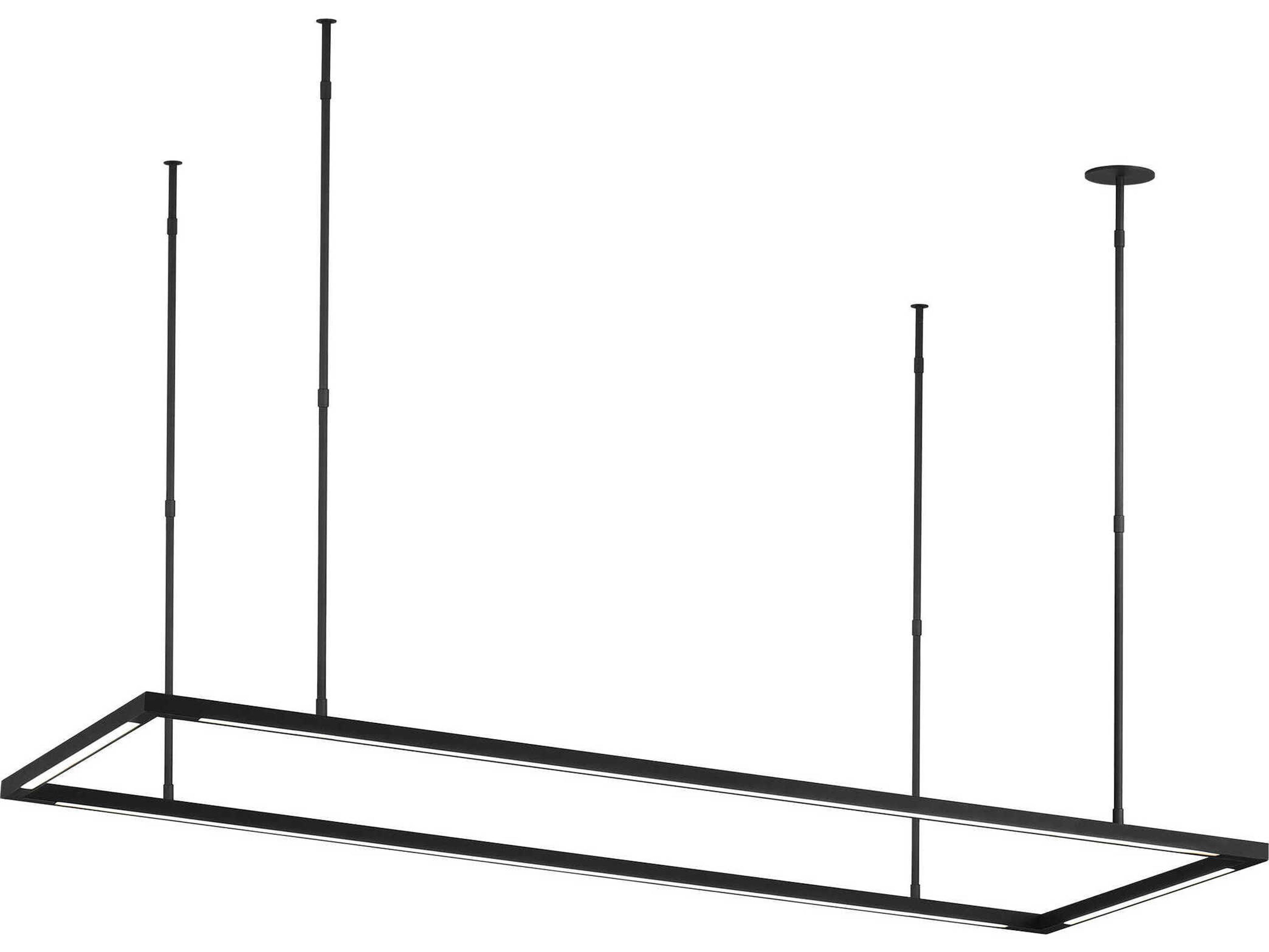 Visual Comfort Modern Stagger 1-Light Nightshade Black Geometric Island Pendant