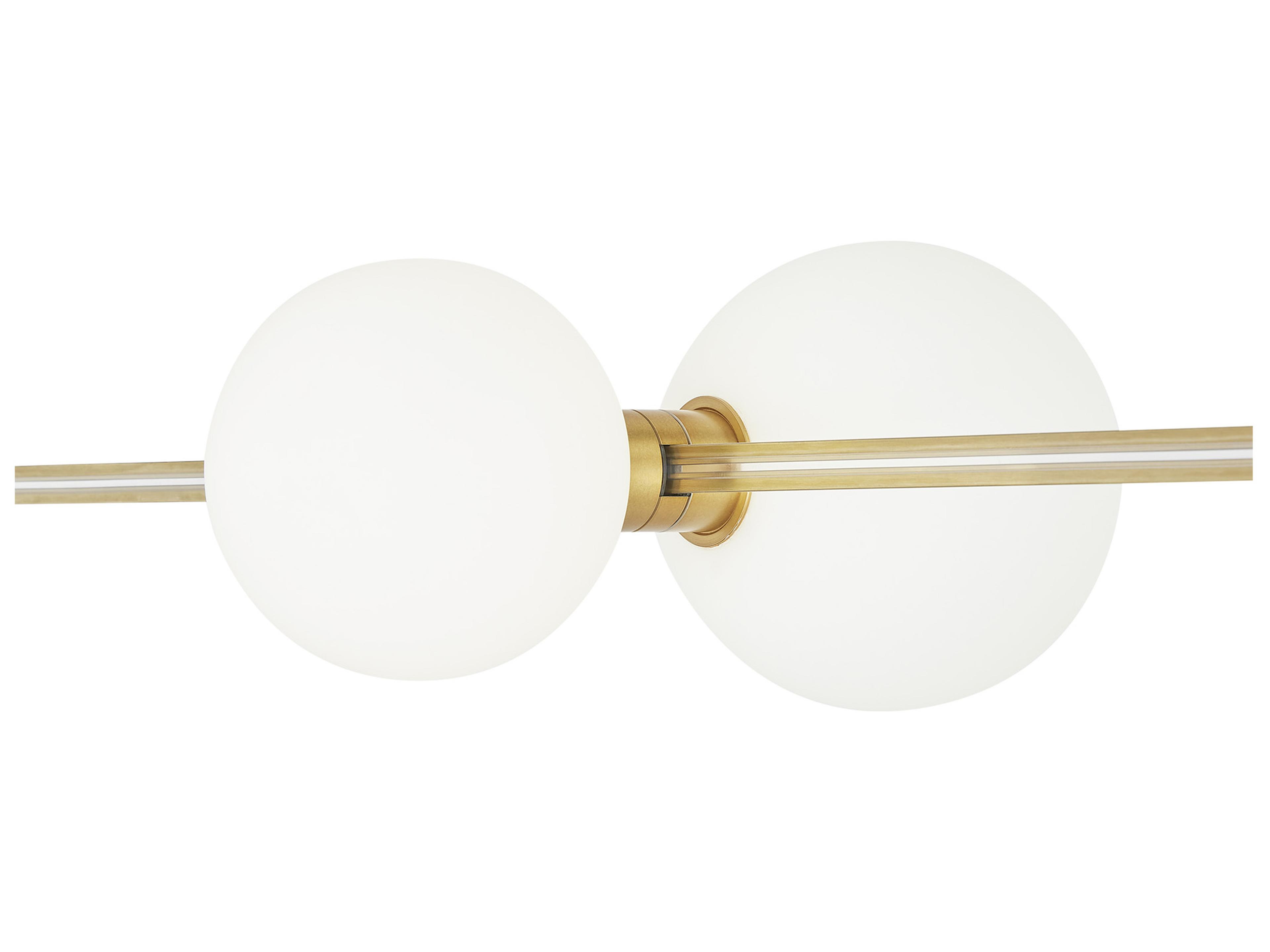 Visual Comfort Modern Orbs 1-Light Aged Brass Globe Spot Light