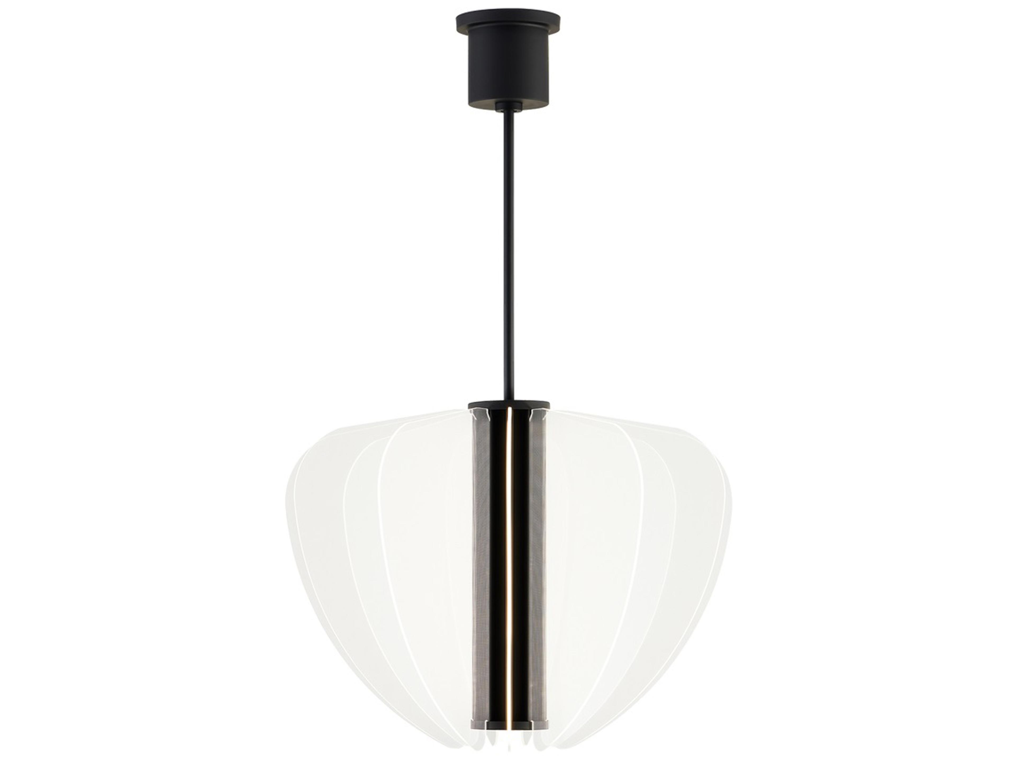 Visual Comfort Modern Nyra 1-Light Nightshade Black Pendant