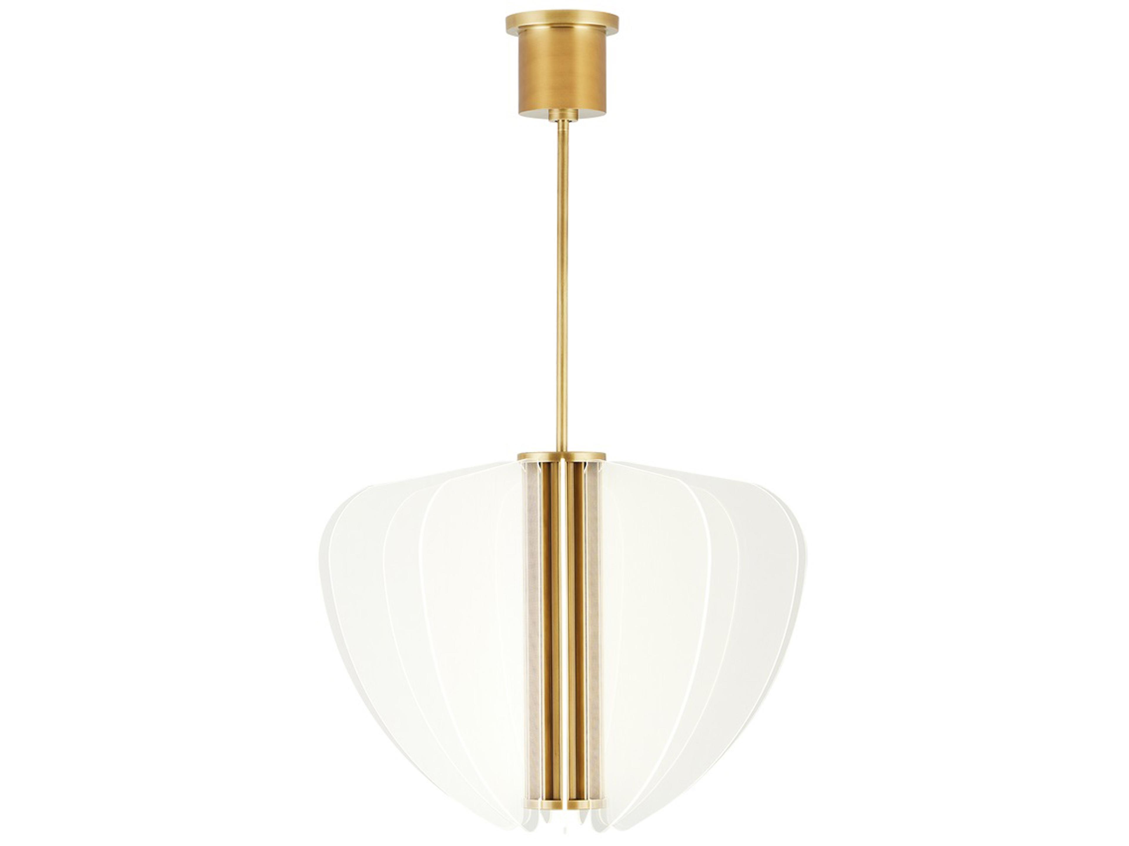 Visual Comfort Modern Nyra 1-Light Plated Brass Pendant
