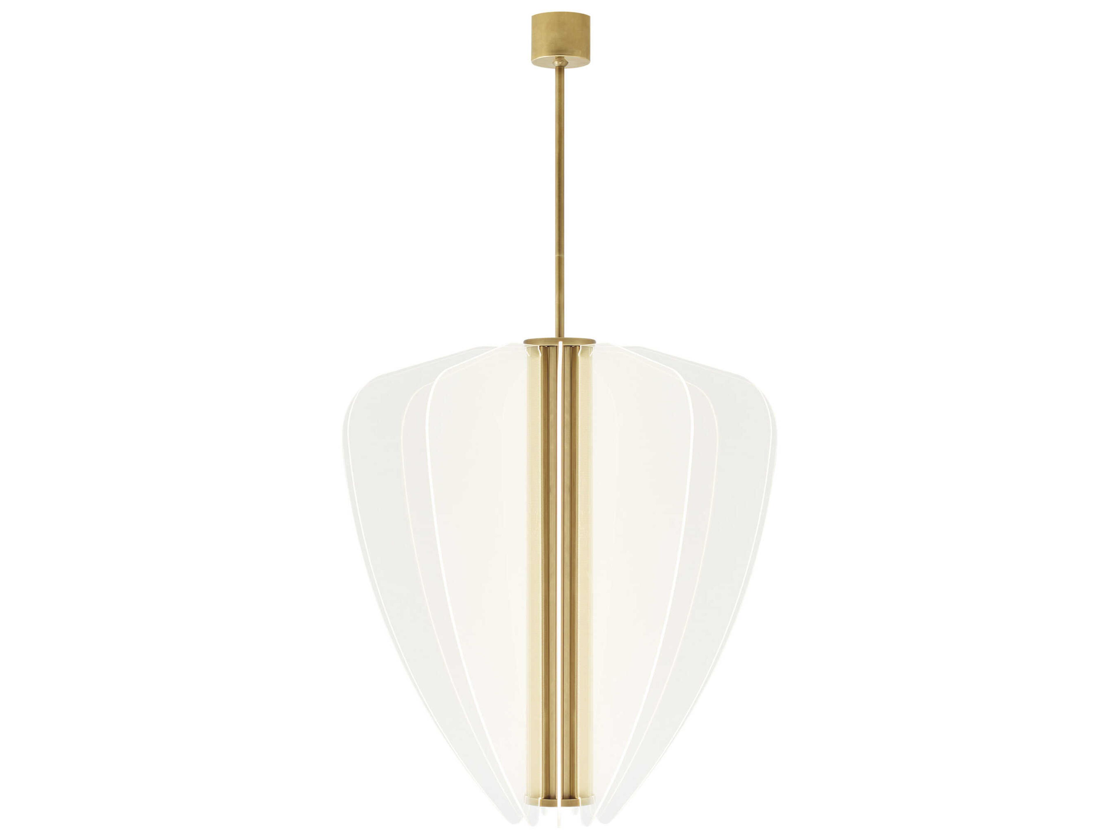 Visual Comfort Modern Nyra 1-Light Plated Brass Pendant