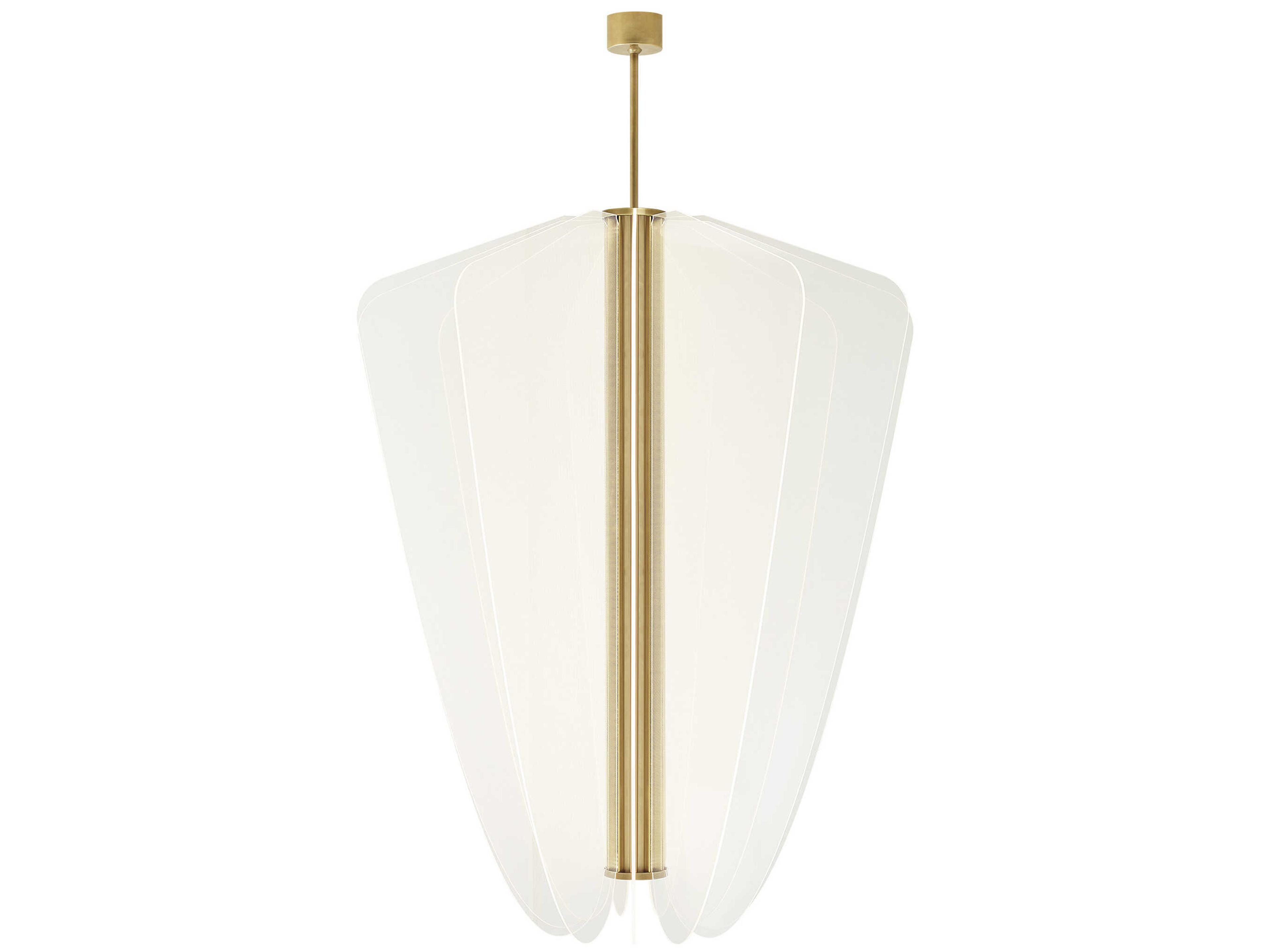 Visual Comfort Modern Nyra 1-Light Plated Brass Pendant