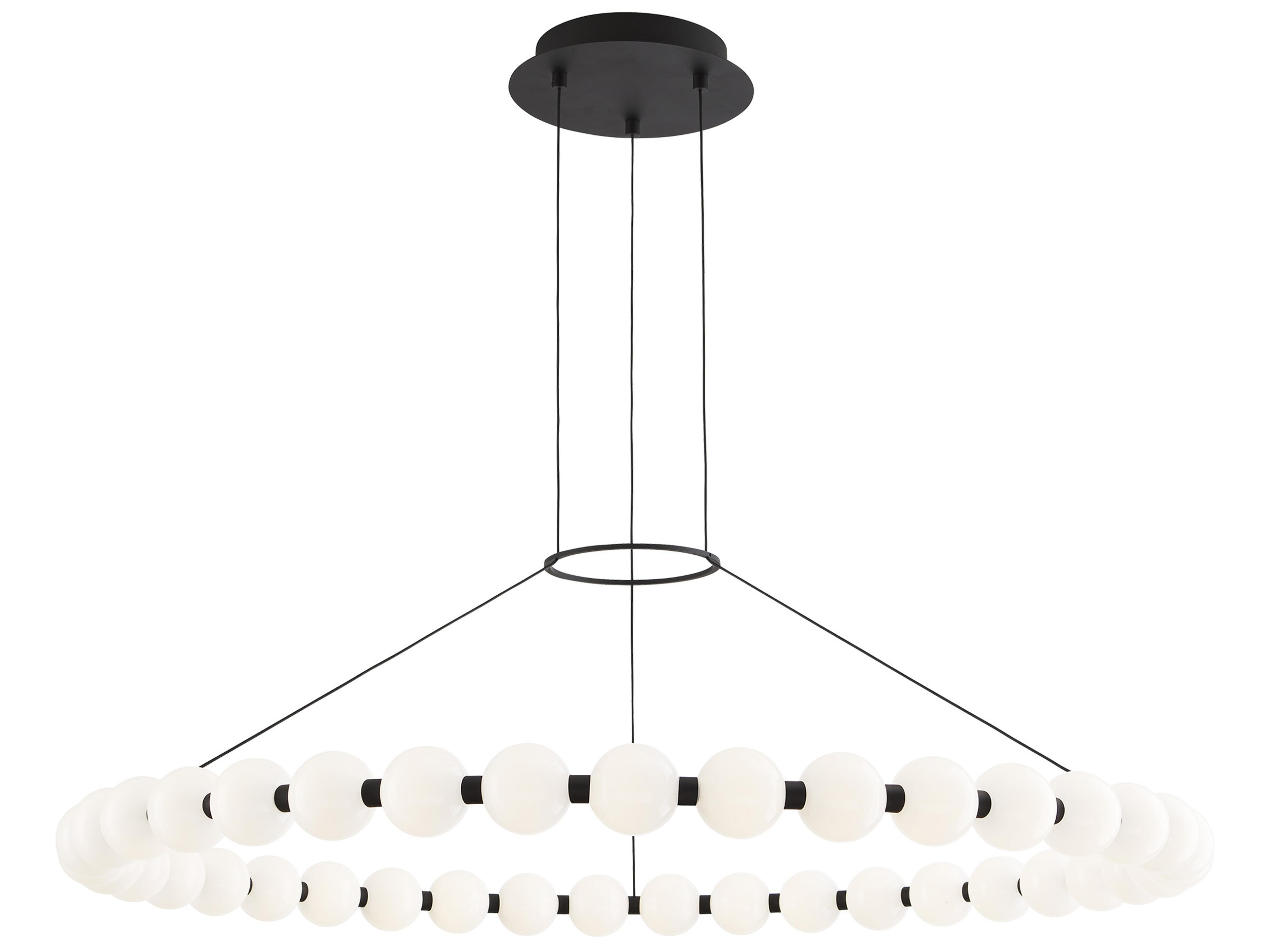 Visual Comfort Modern Orbet 1-Light Nightshade Black Round Chandelier