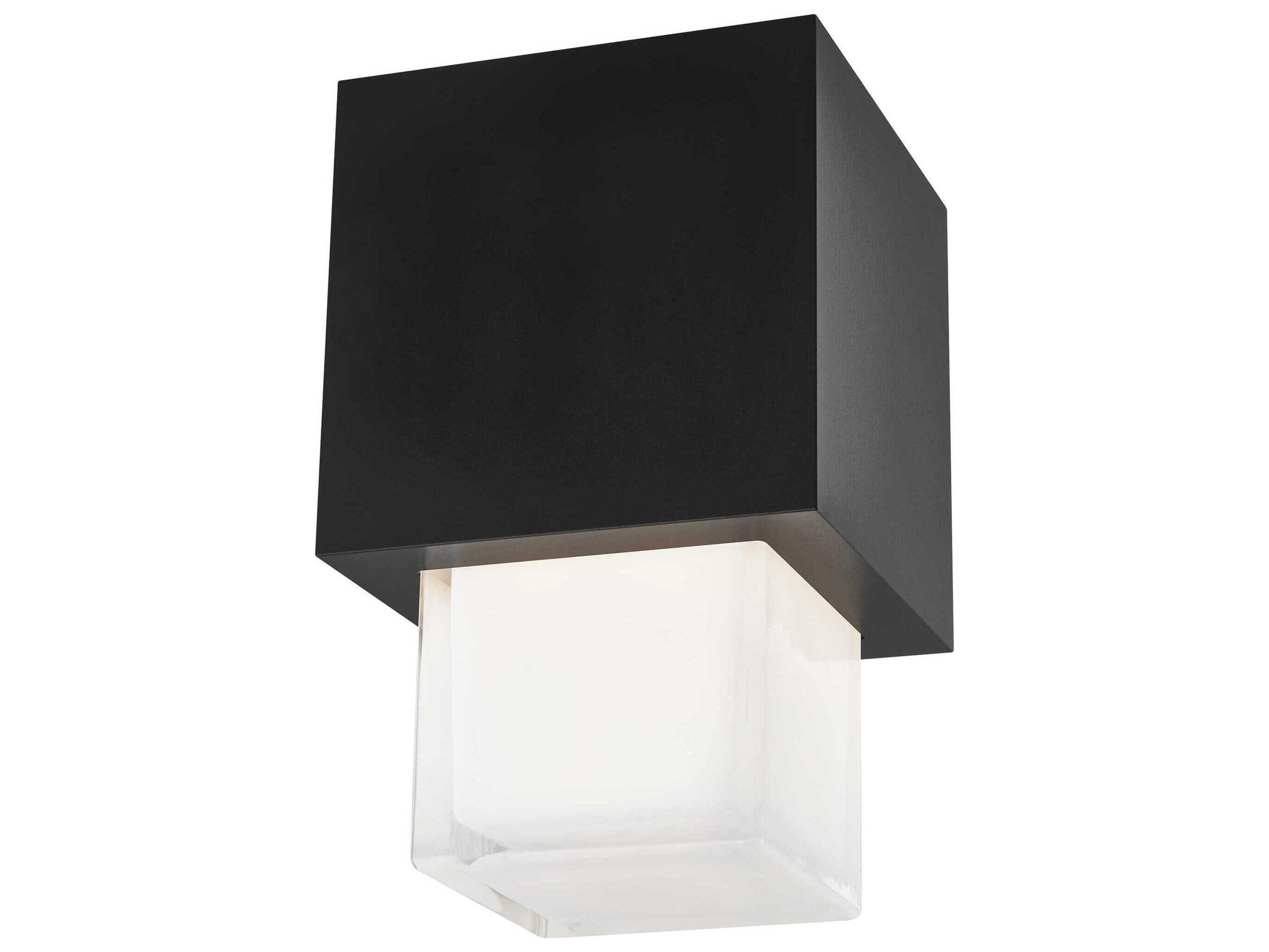 Visual Comfort Modern Leagan 1-Light Black Flush Mount