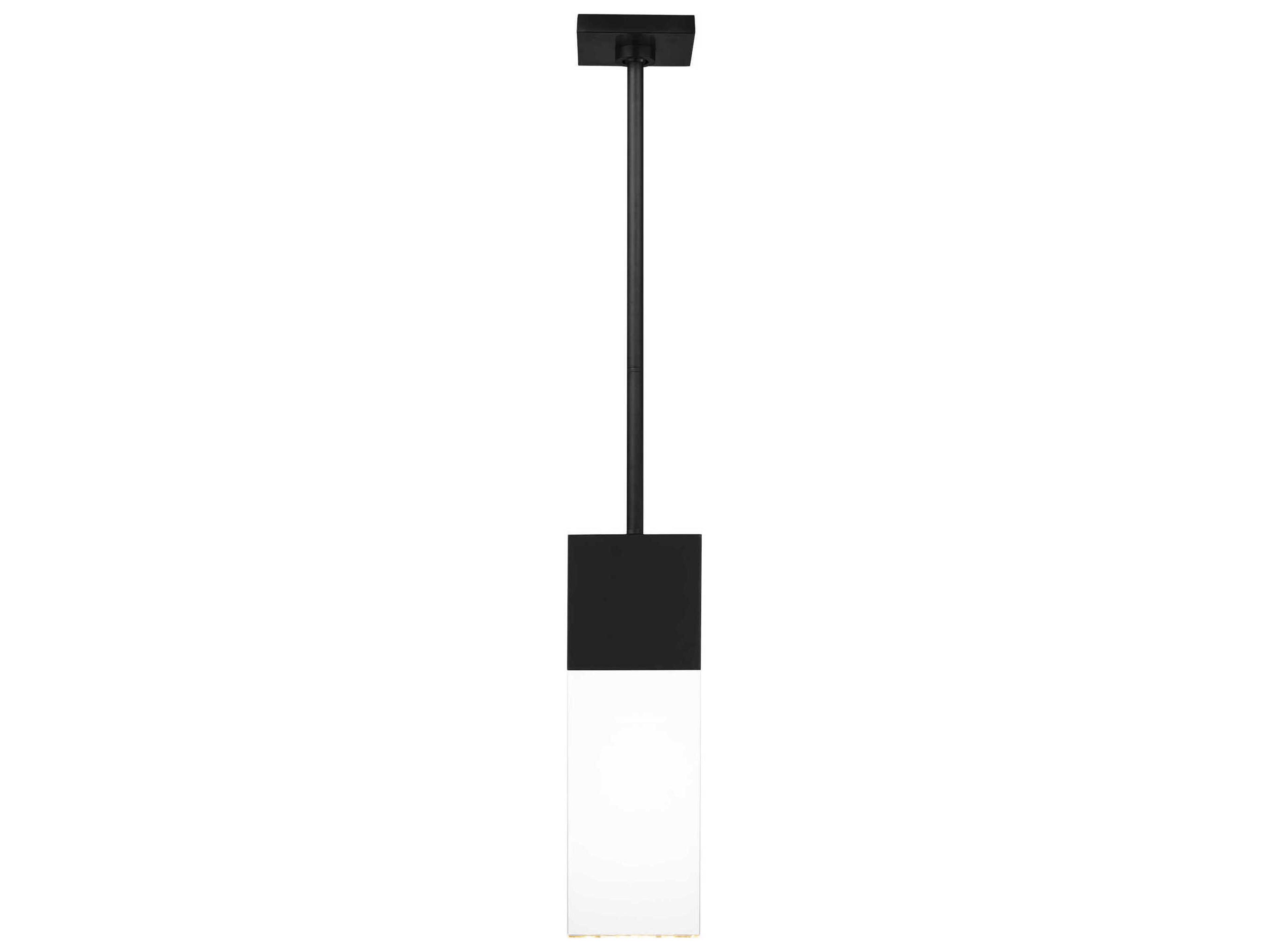 Visual Comfort Modern Kulma 1-Light Black Linear Mini Pendant
