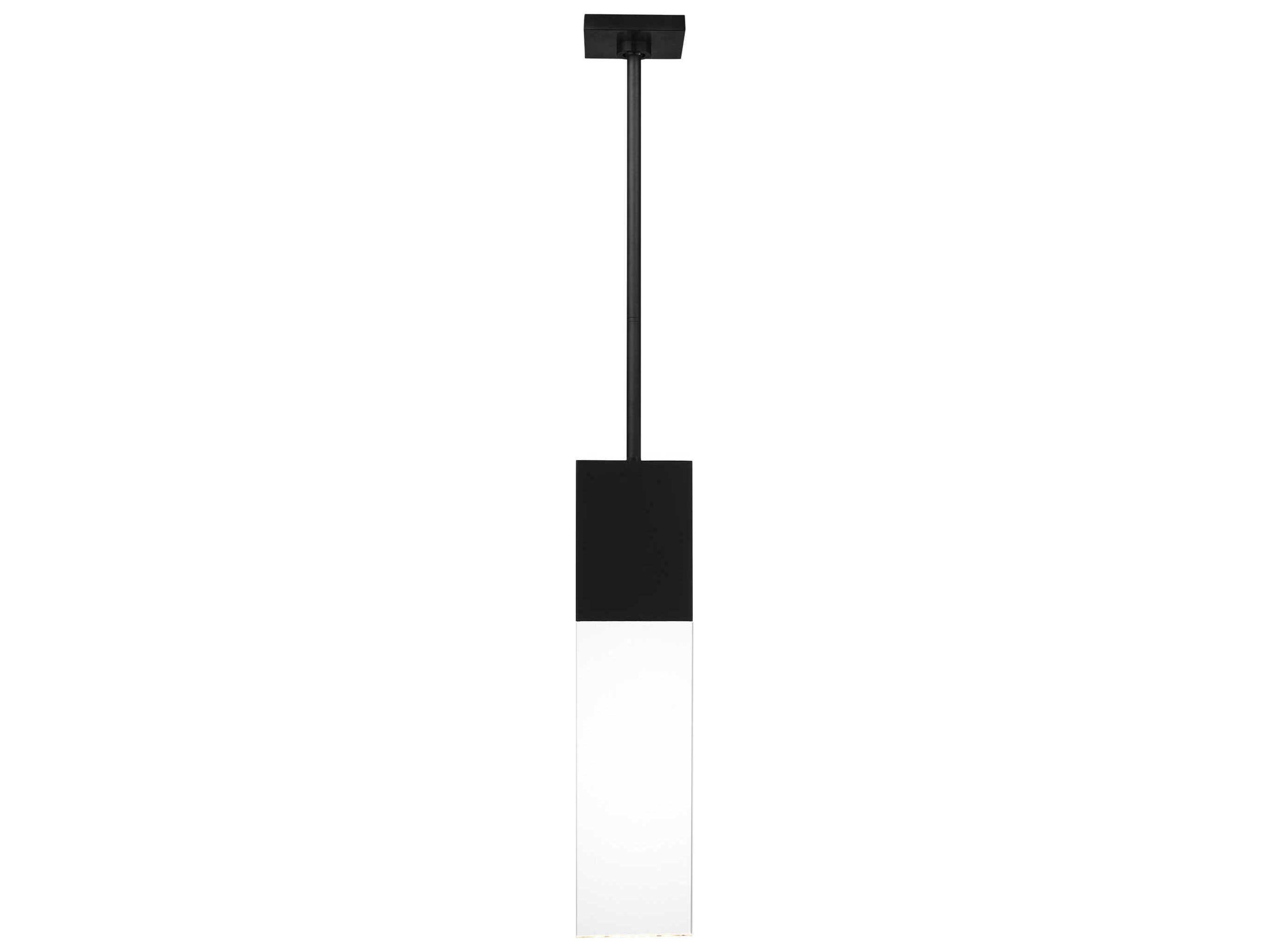 Visual Comfort Modern Kulma 1-Light Black Linear Mini Pendant