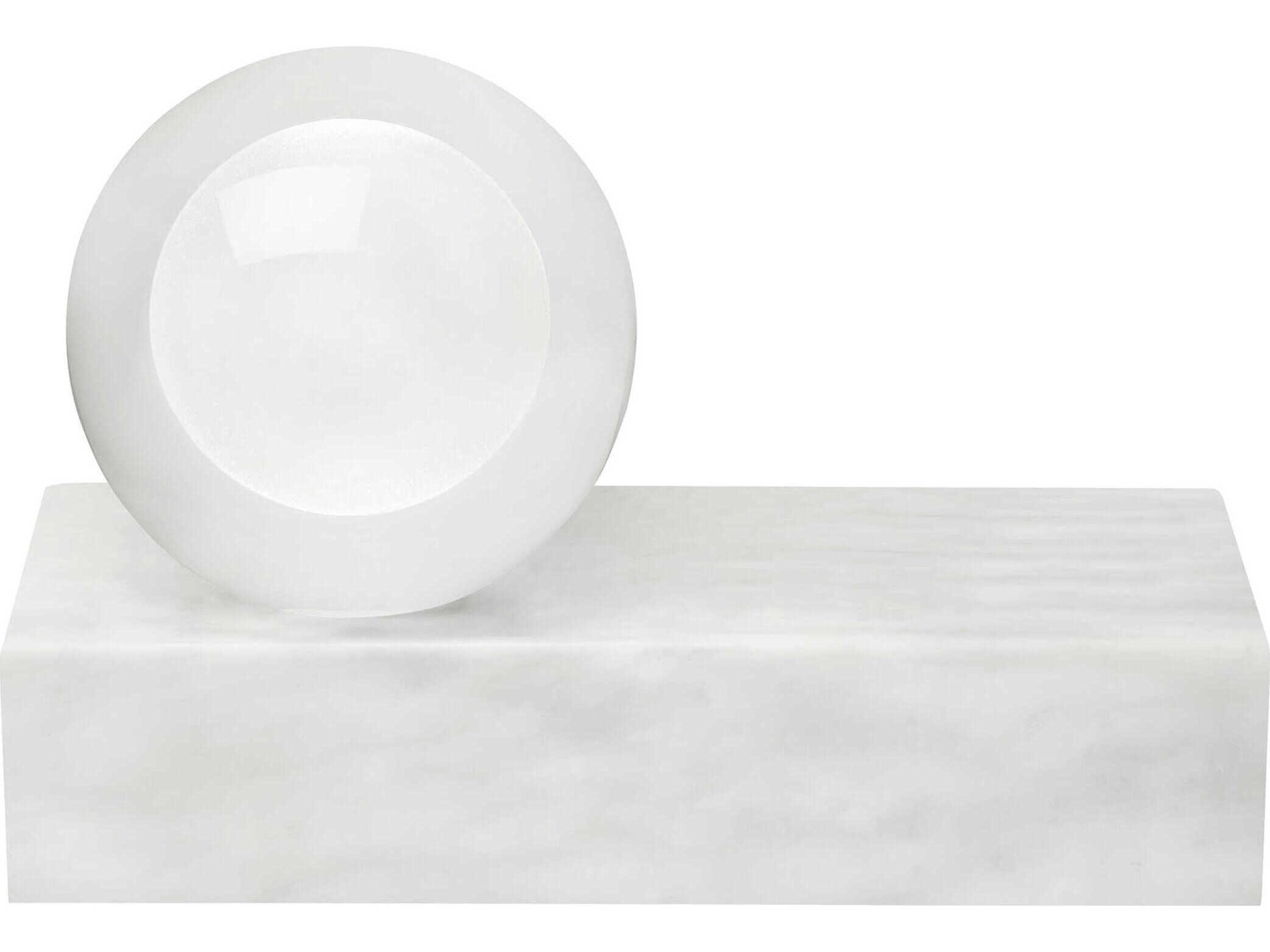 Visual Comfort Modern Mina White Marble Table Lamp