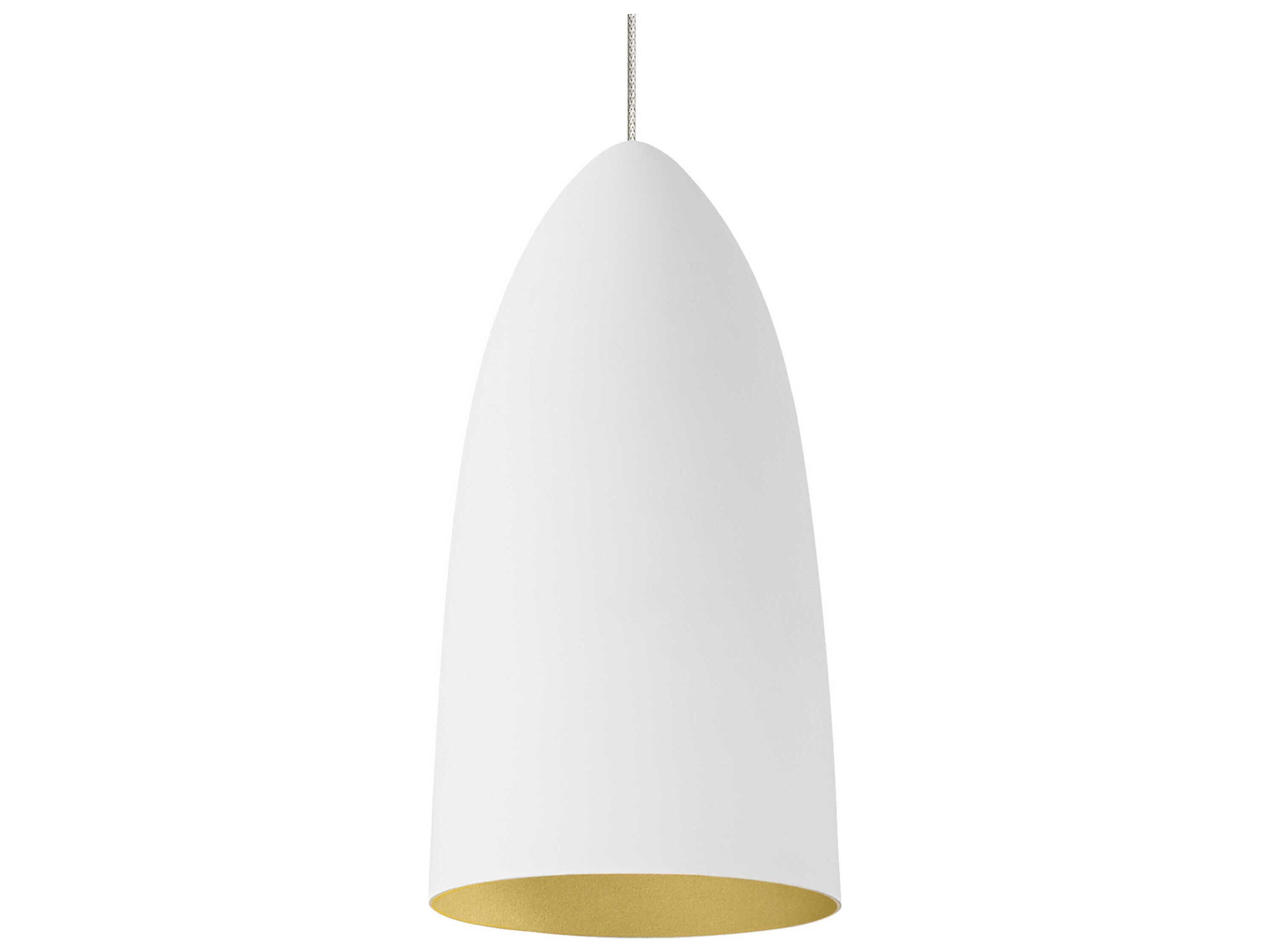 Visual Comfort Modern Signal 1-Light Satin Nickel White Mini Pendant