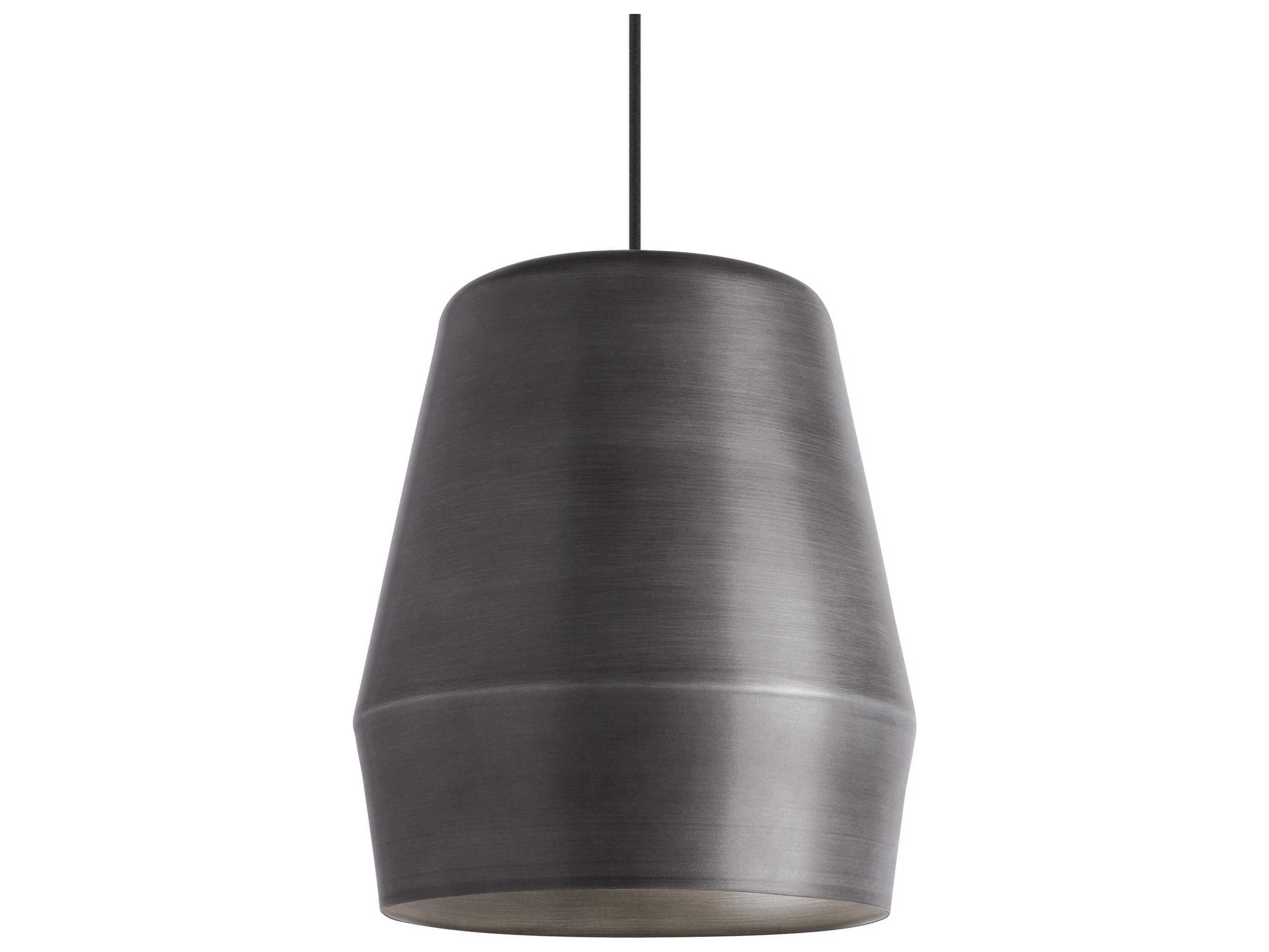 Visual Comfort Modern Allea 1-Light Fossil Gray Mini Pendant