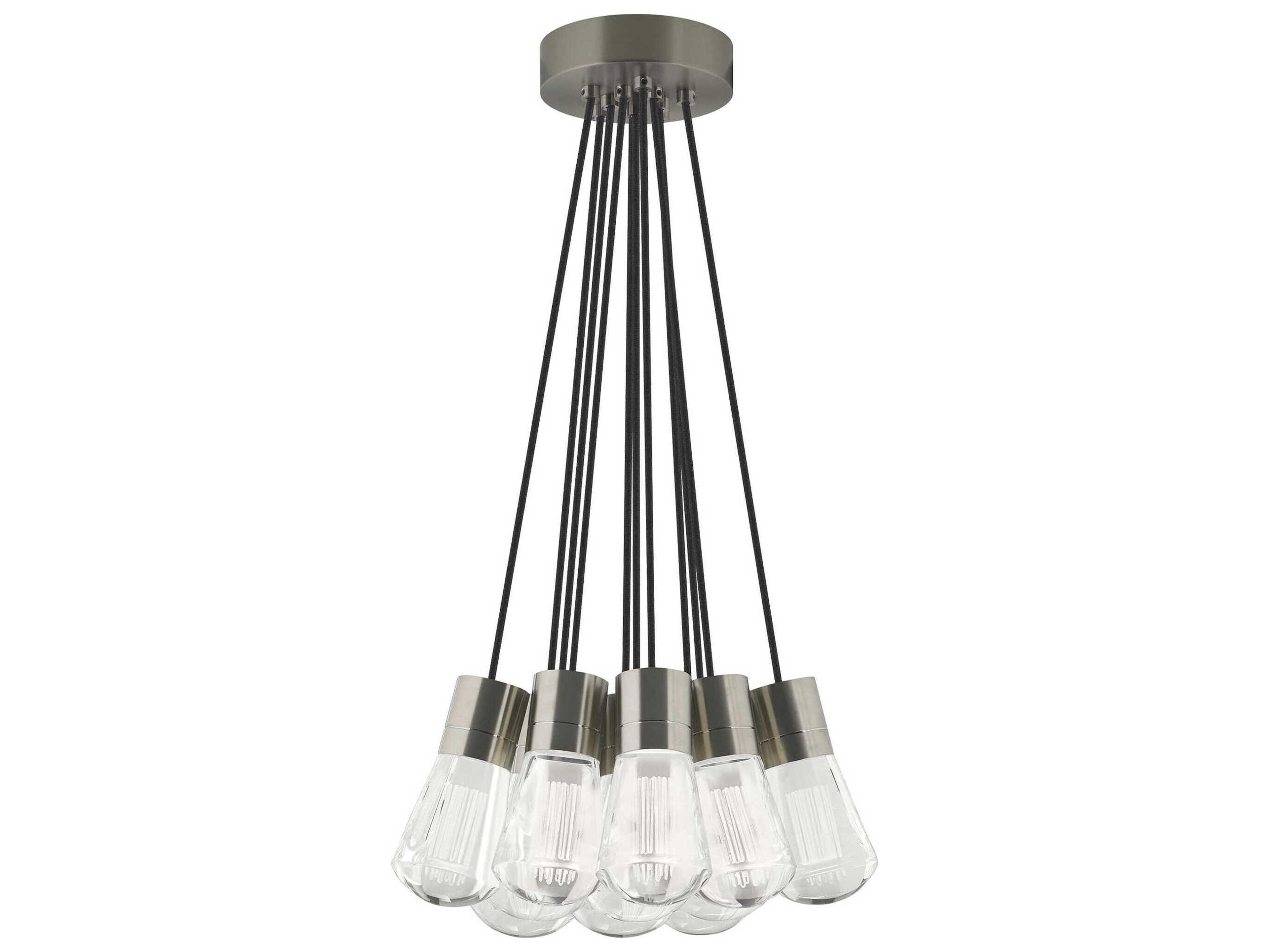 Visual Comfort Modern Alva 11-Light Satin Nickel Pendant