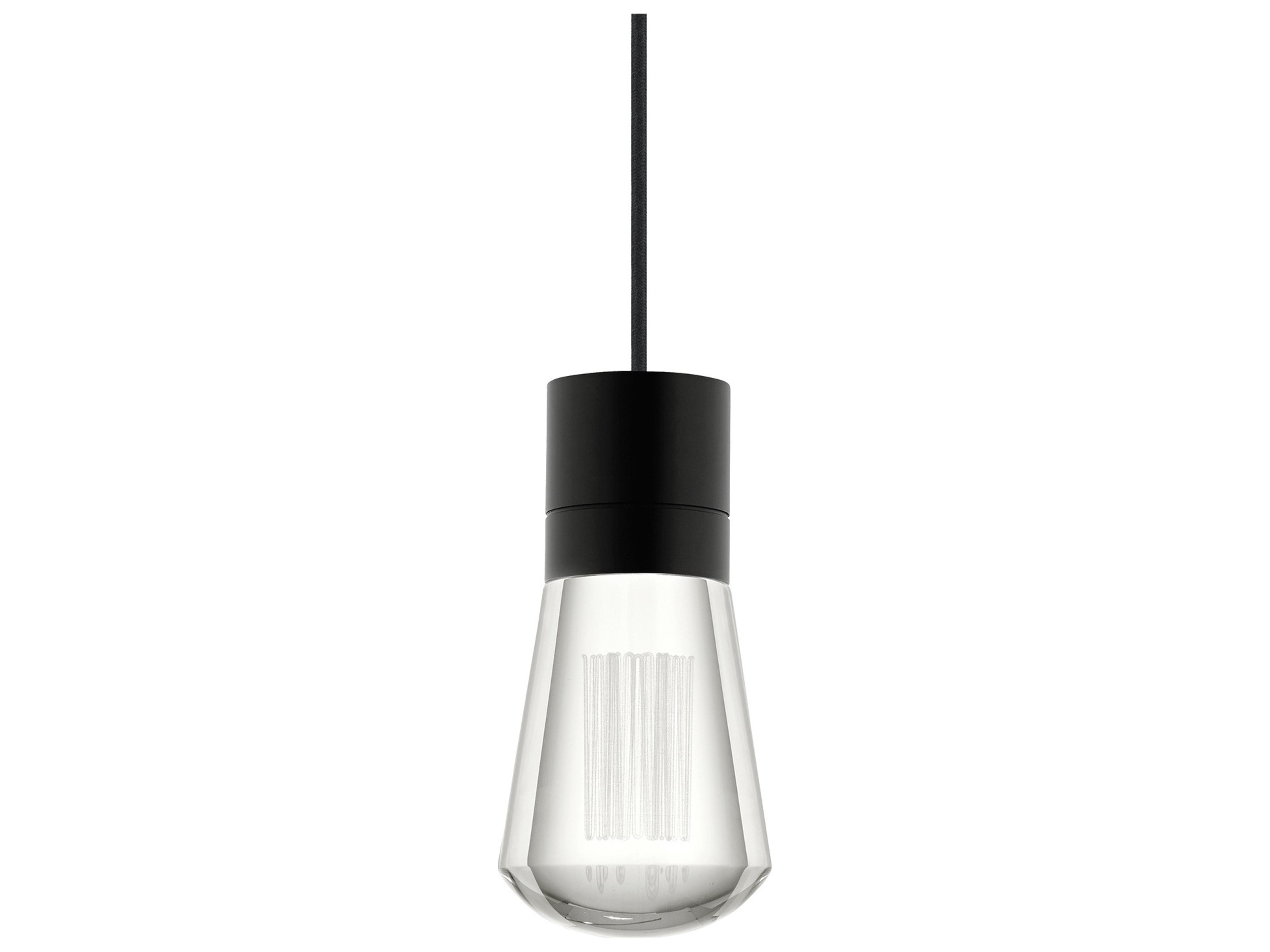 Visual Comfort Modern Alva 1-Light Black LED Mini Pendant