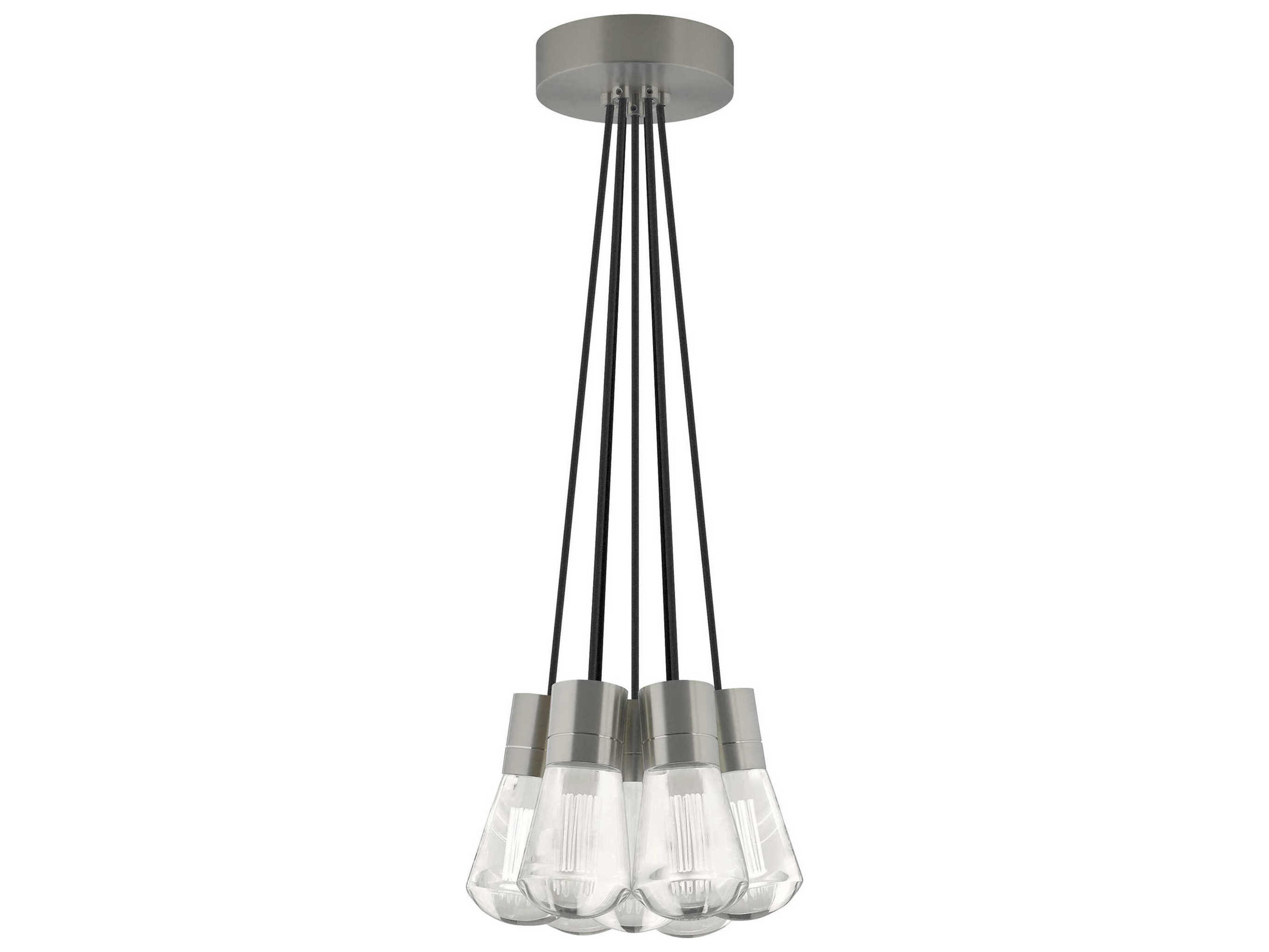 Visual Comfort Modern Alva 7-Light Satin Nickel Pendant