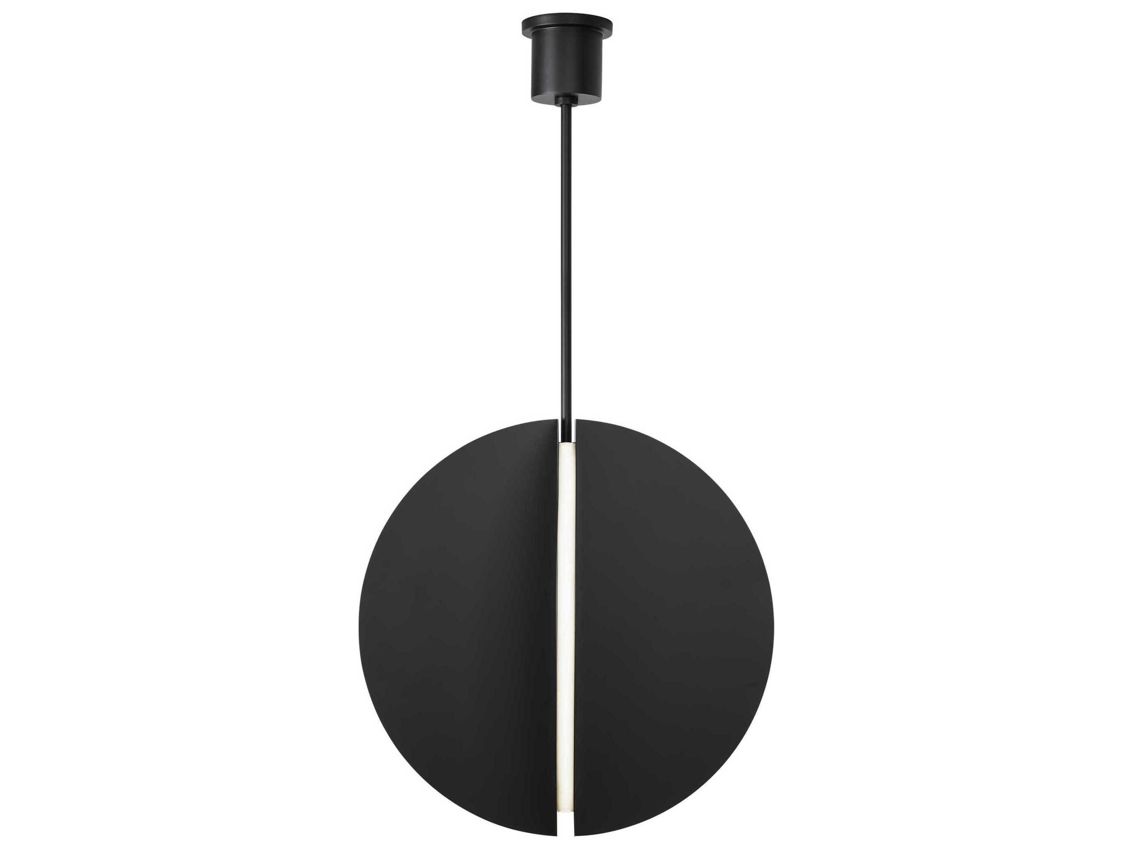 Visual Comfort Modern Bau 1-Light Nightshade Black Round Pendant