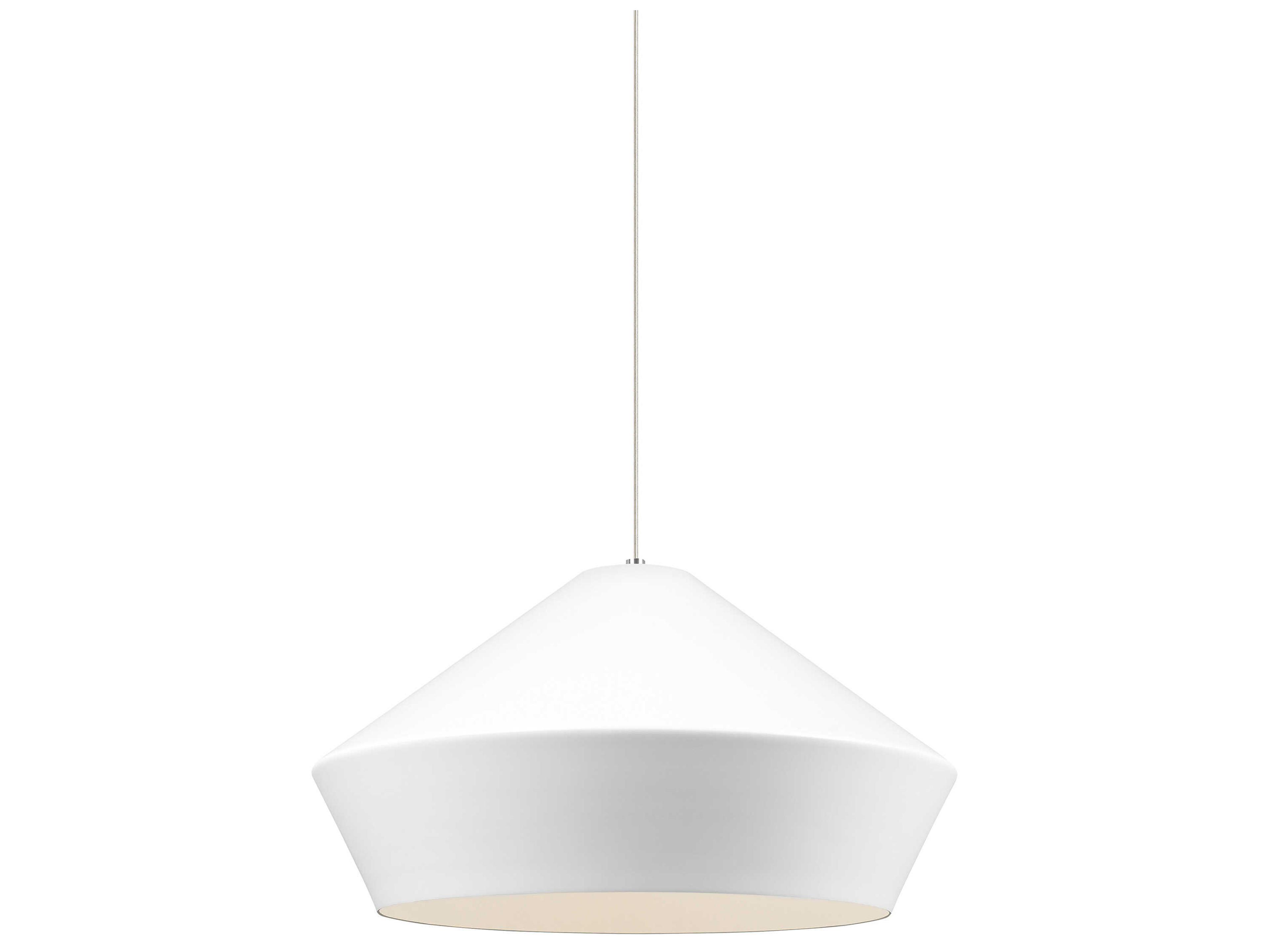 Visual Comfort Modern Brummel 1-Light White Pendant