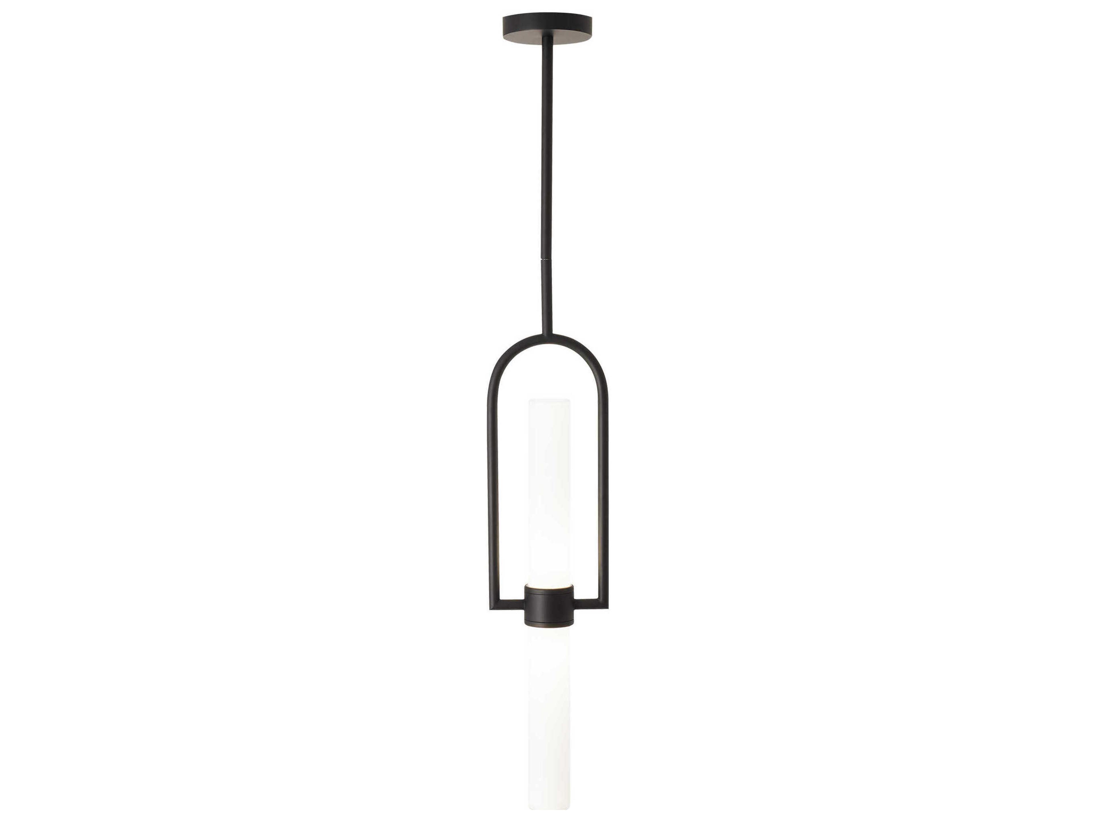Visual Comfort Modern Calumn 1-Light Nightshade Black Mini Pendant