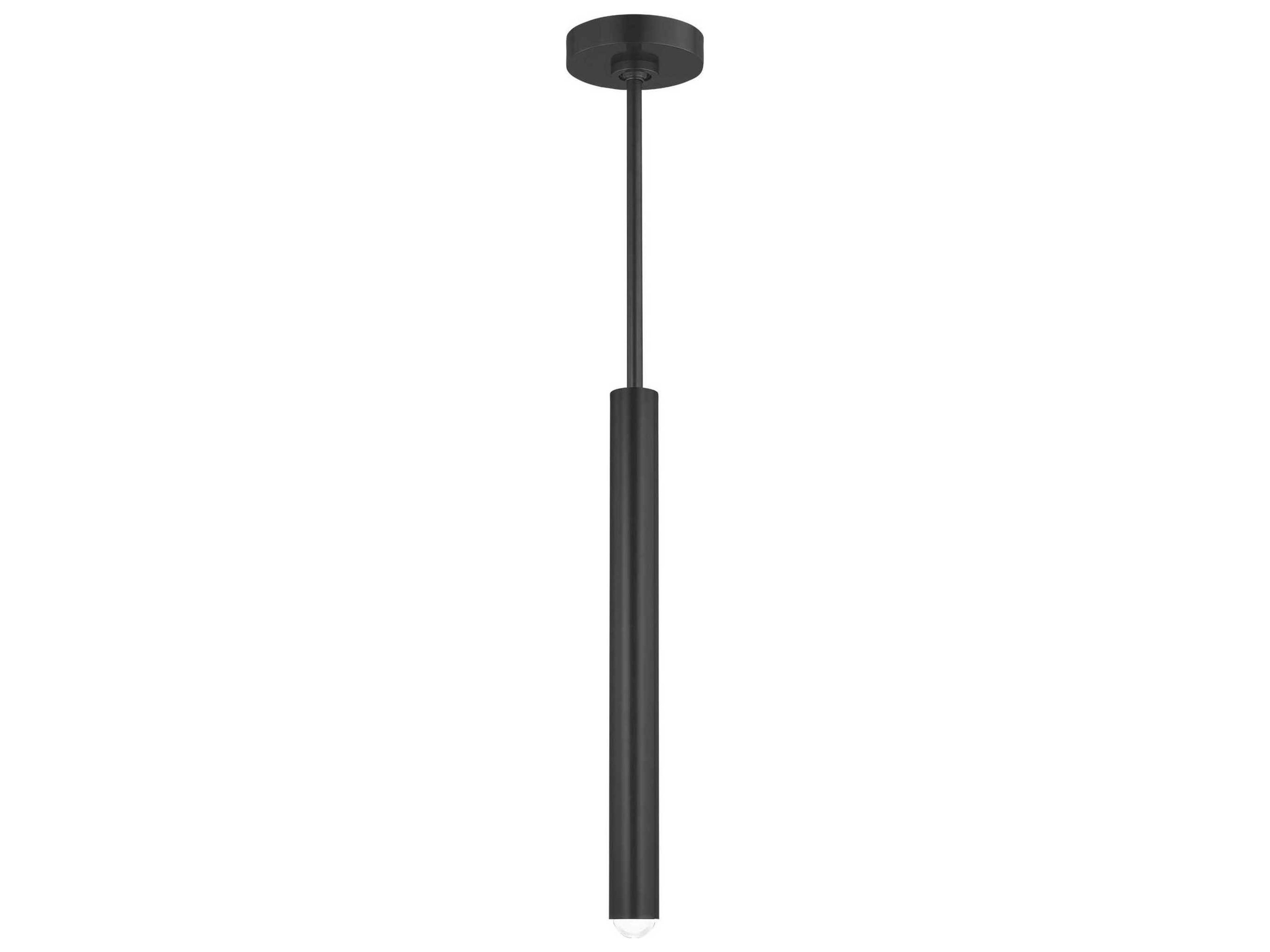 Visual Comfort Modern Ebell 1-Light Dark Bronze Cylinder Mini Pendant