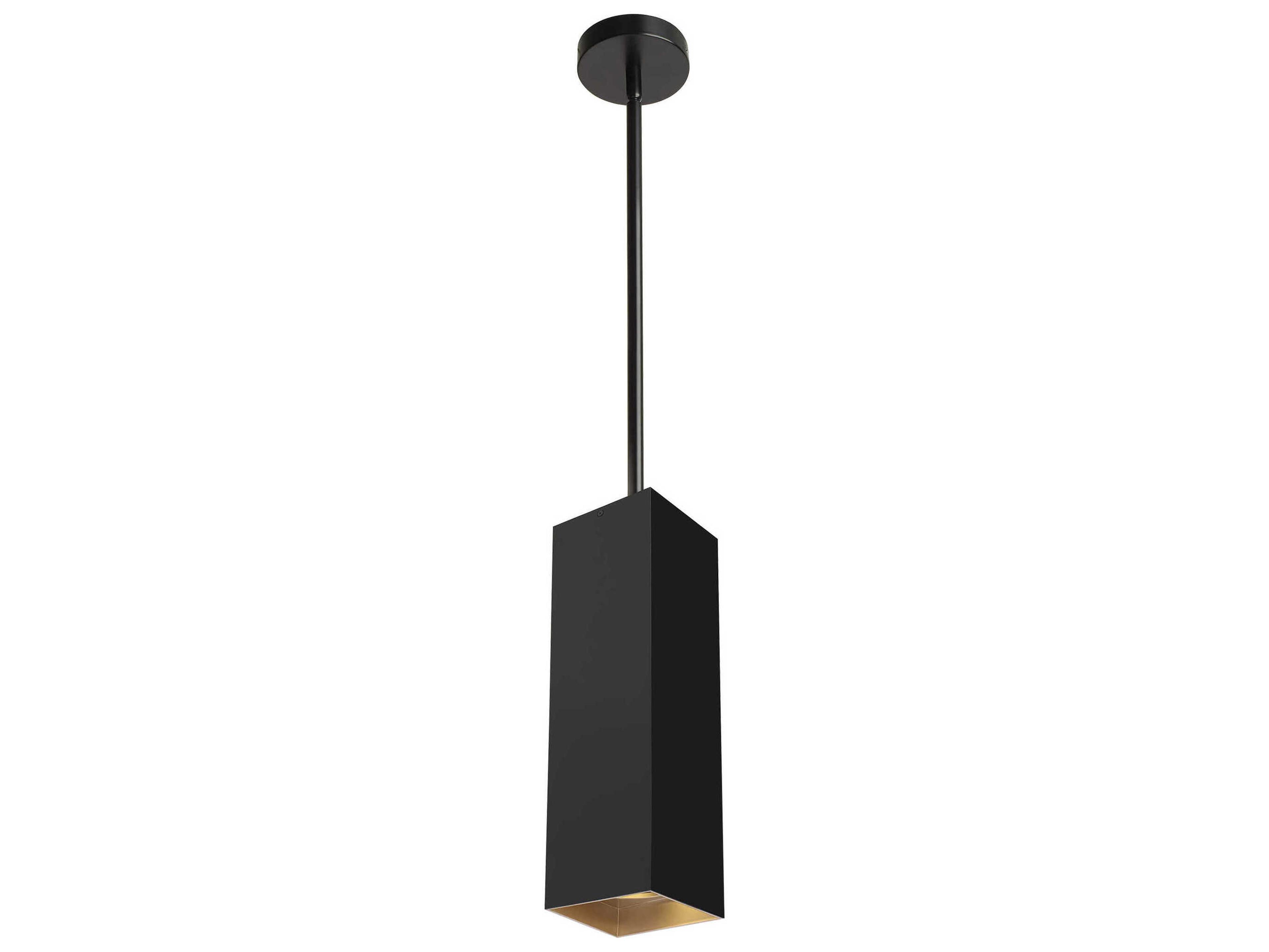 Visual Comfort Modern Exo 1-Light Matte Black Gold Haze Mini Pendant