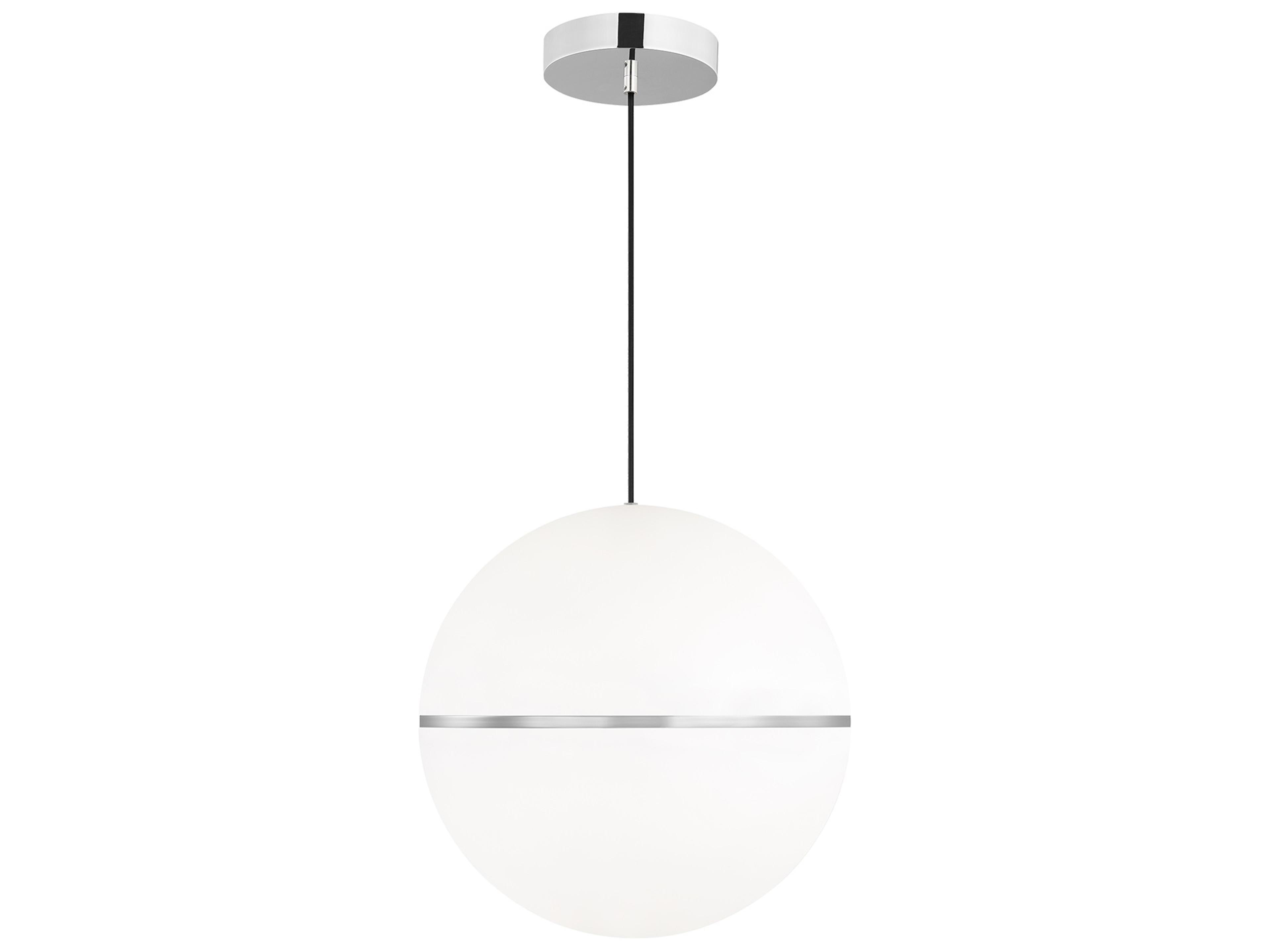 Visual Comfort Modern Hanea 1-Light Chrome Globe Pendant