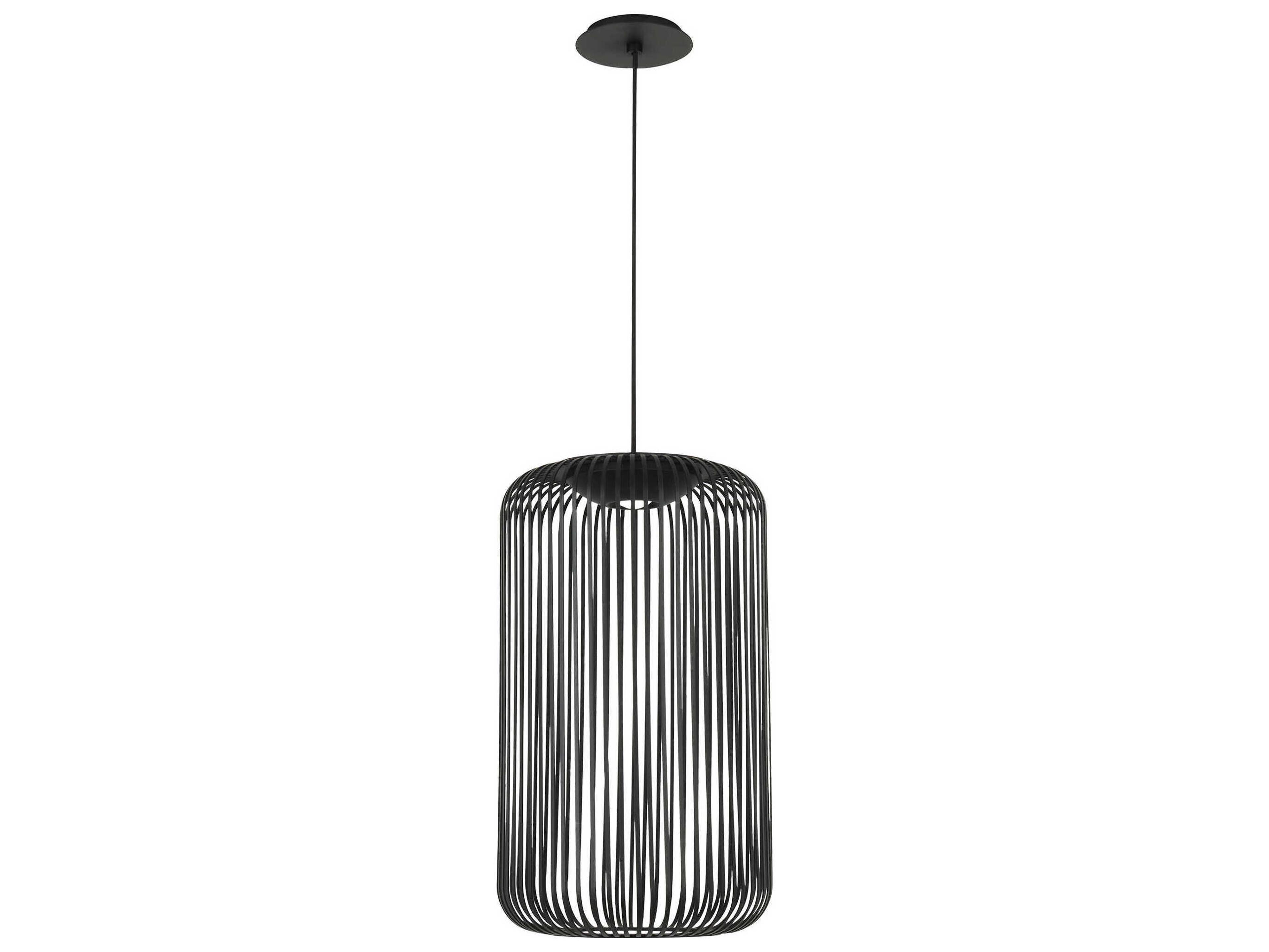 Visual Comfort Modern Kai 1-Light Nightshade Black Mini Pendant