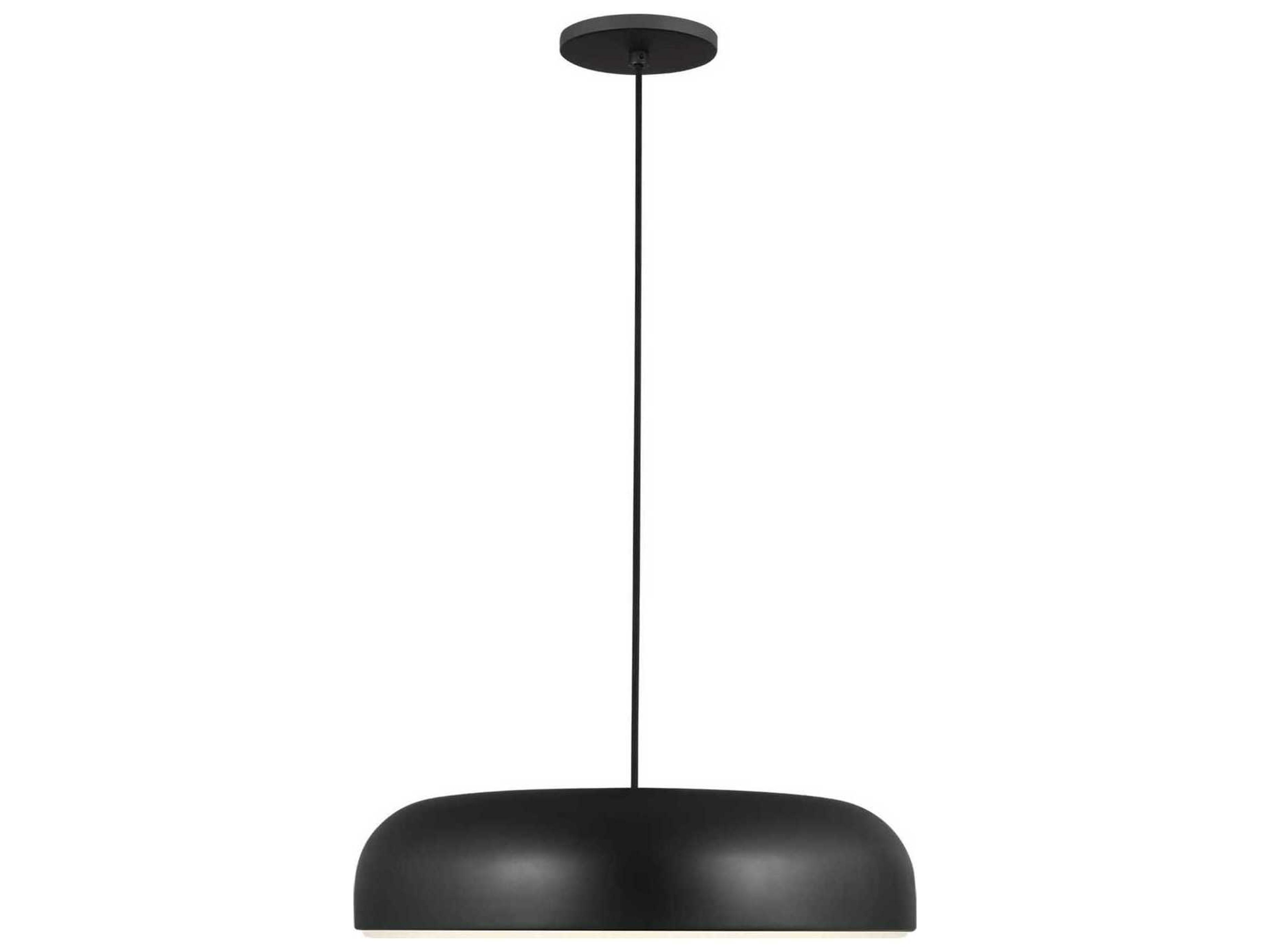 Visual Comfort Modern Kosa 1-Light Nightshade Black Pendant