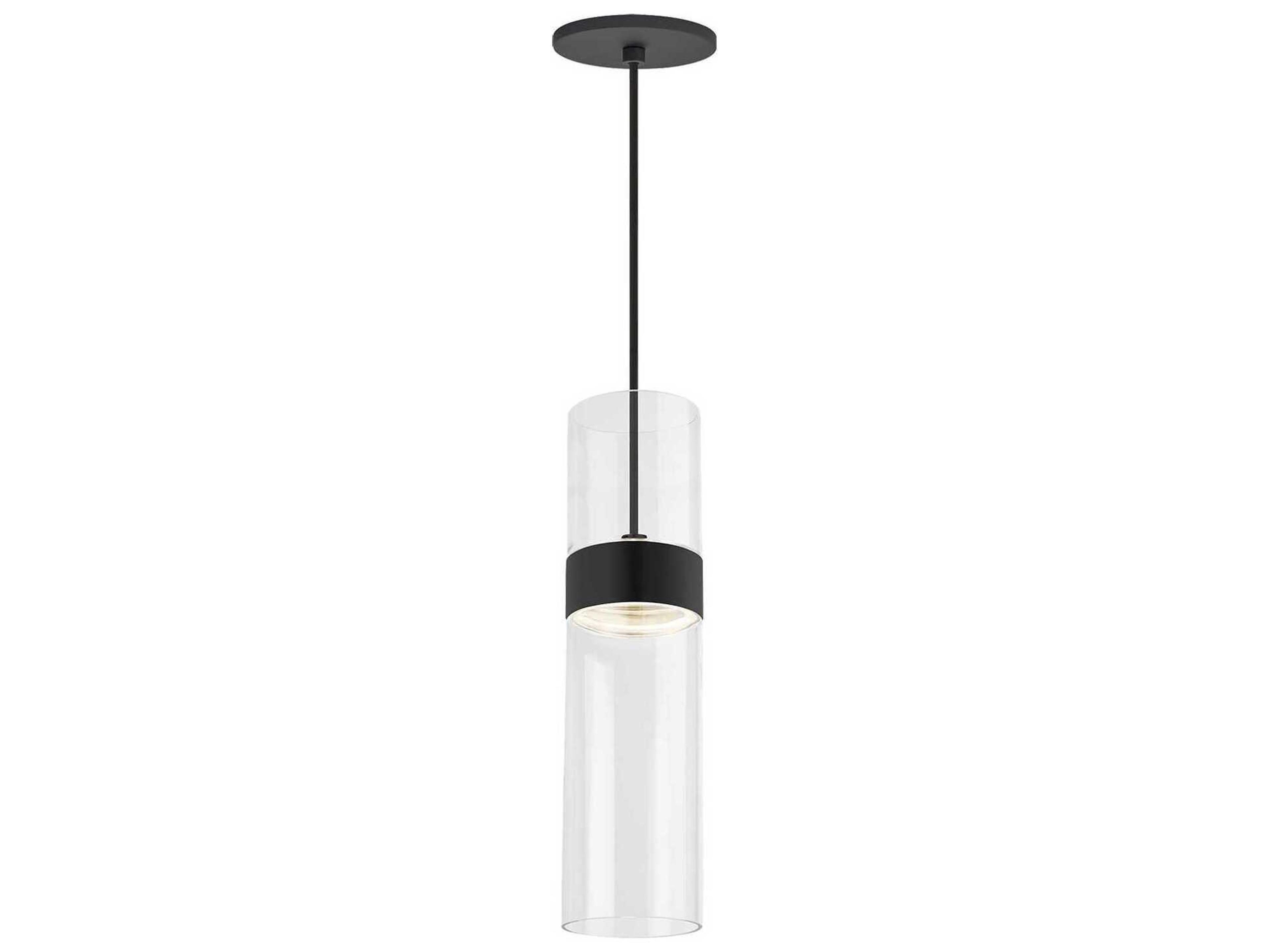 Manette 1-Light Black Cylinder Mini Pendant