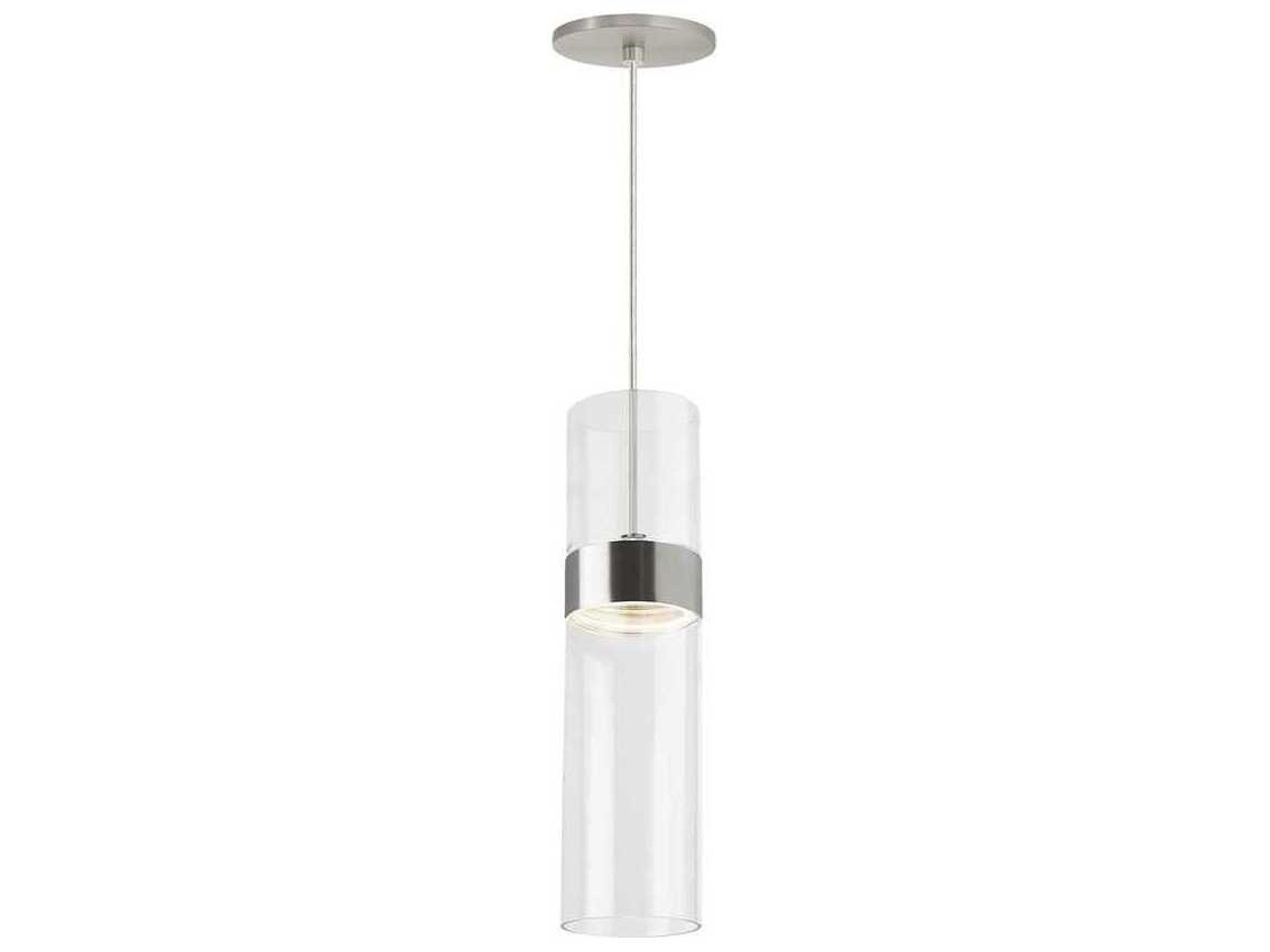 Manette 1-Light Satin Nickel Cylinder Mini Pendant