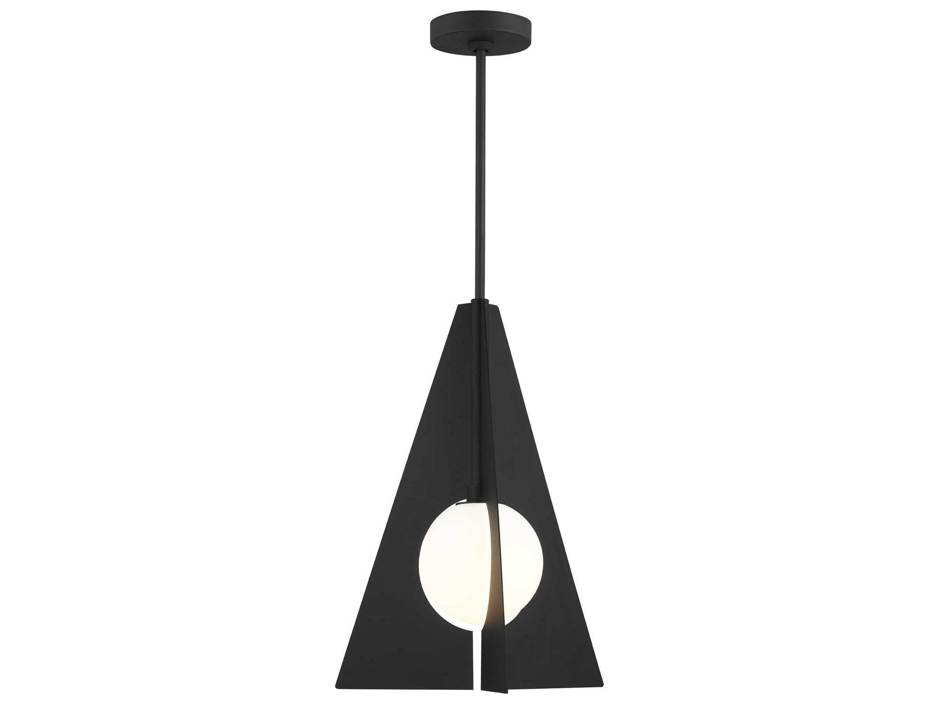 Visual Comfort Modern Orbel Nightshade Black Geometric Pendant