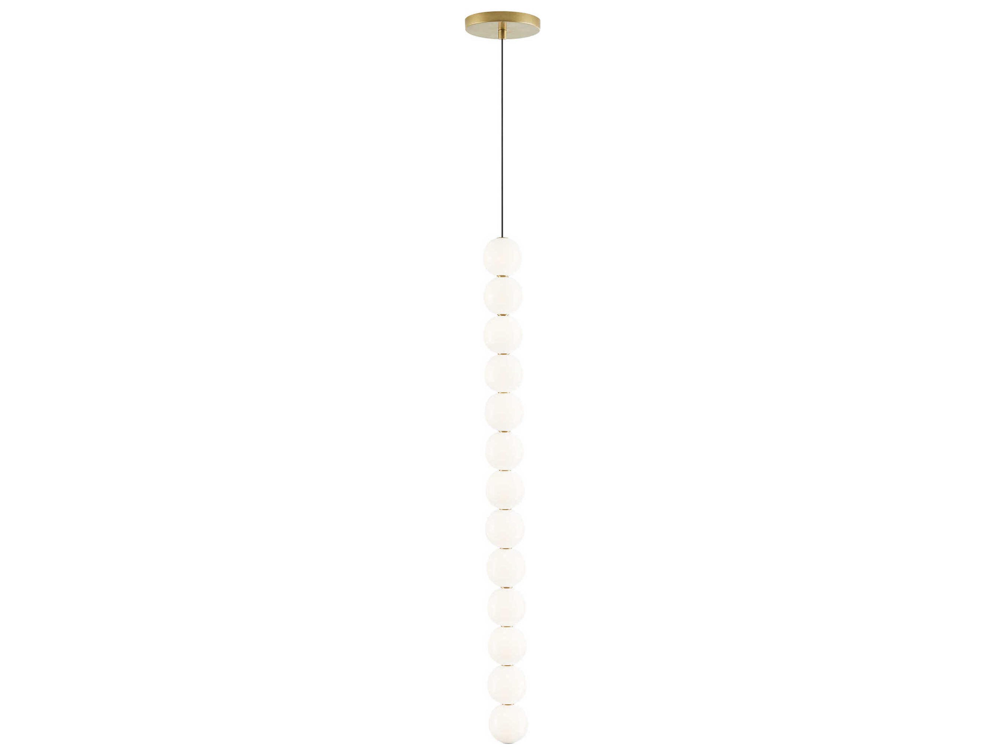 Visual Comfort Modern Orbet 13-Light Natural Brass Mini Pendant