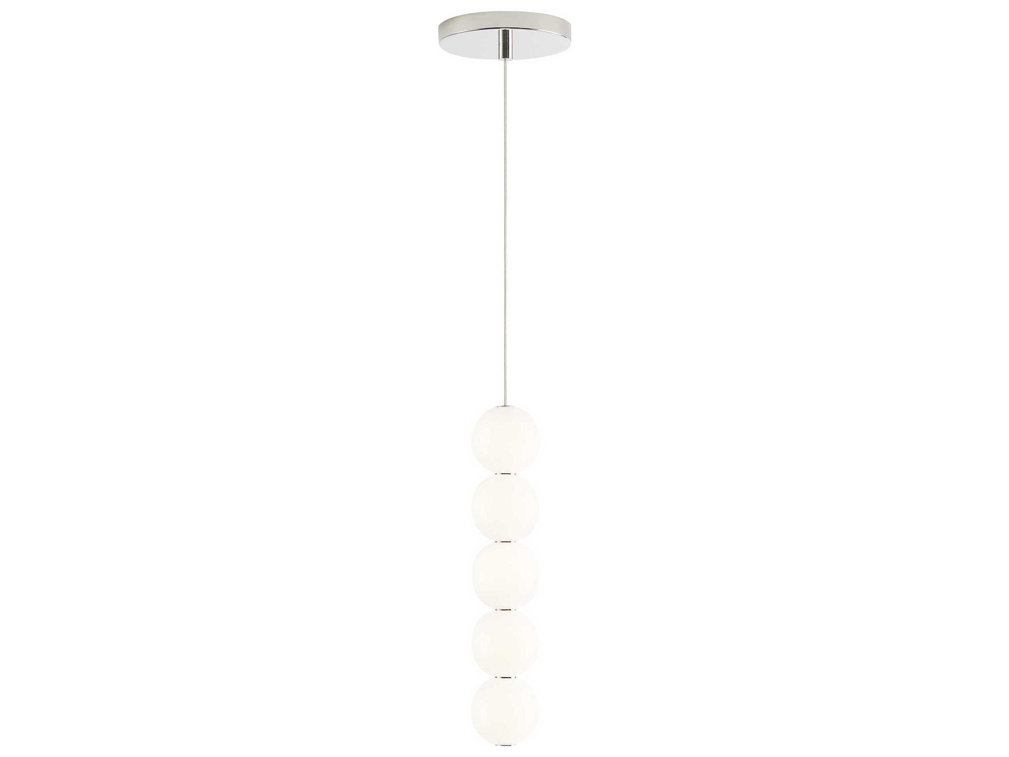 Visual Comfort Modern Orbet 5-Light Polished Nickel Mini Pendant