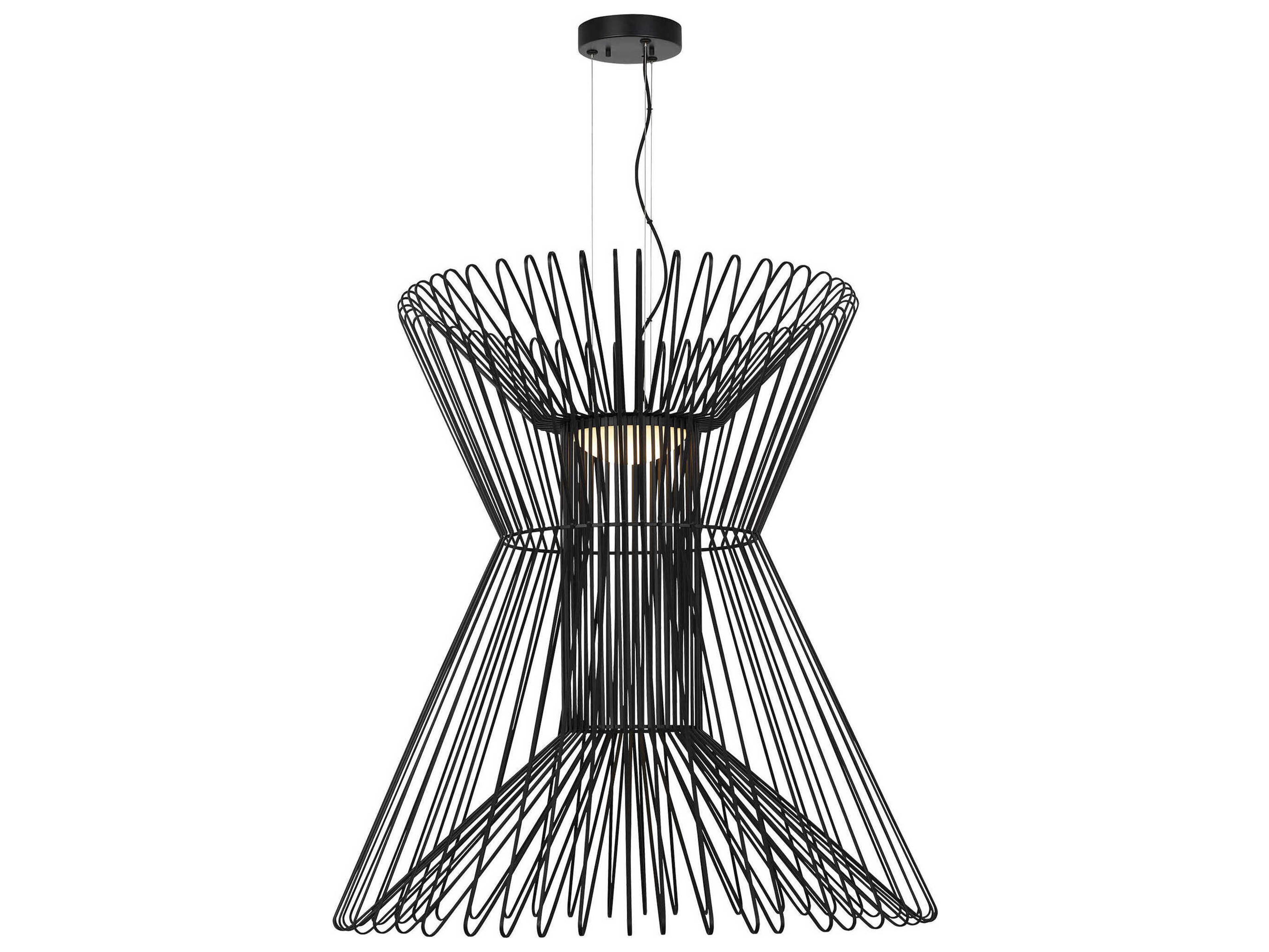 Visual Comfort Modern Syrma 1-Light Matte Black Pendant
