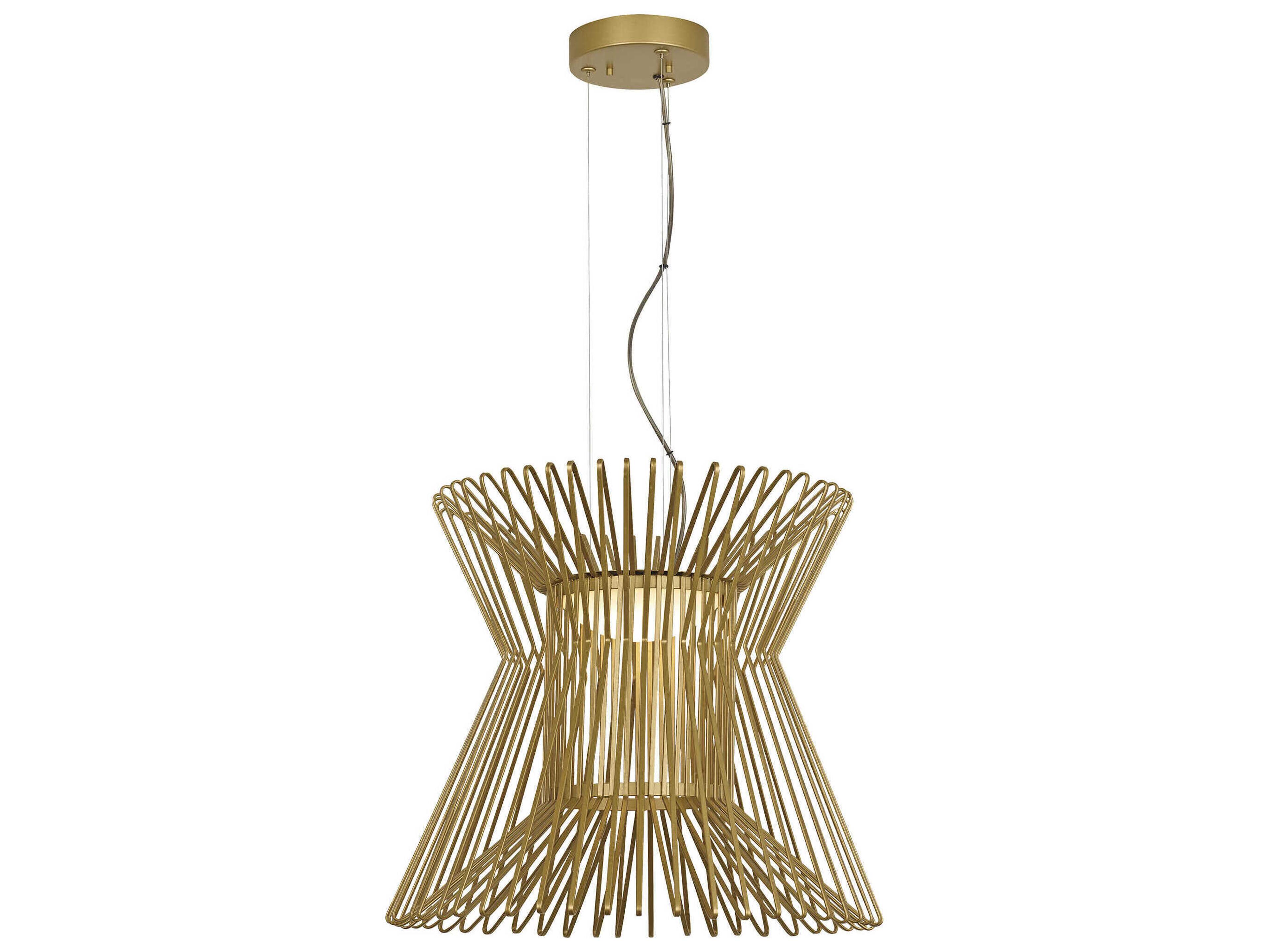 Visual Comfort Modern Syrma 1-Light Satin Gold Pendant