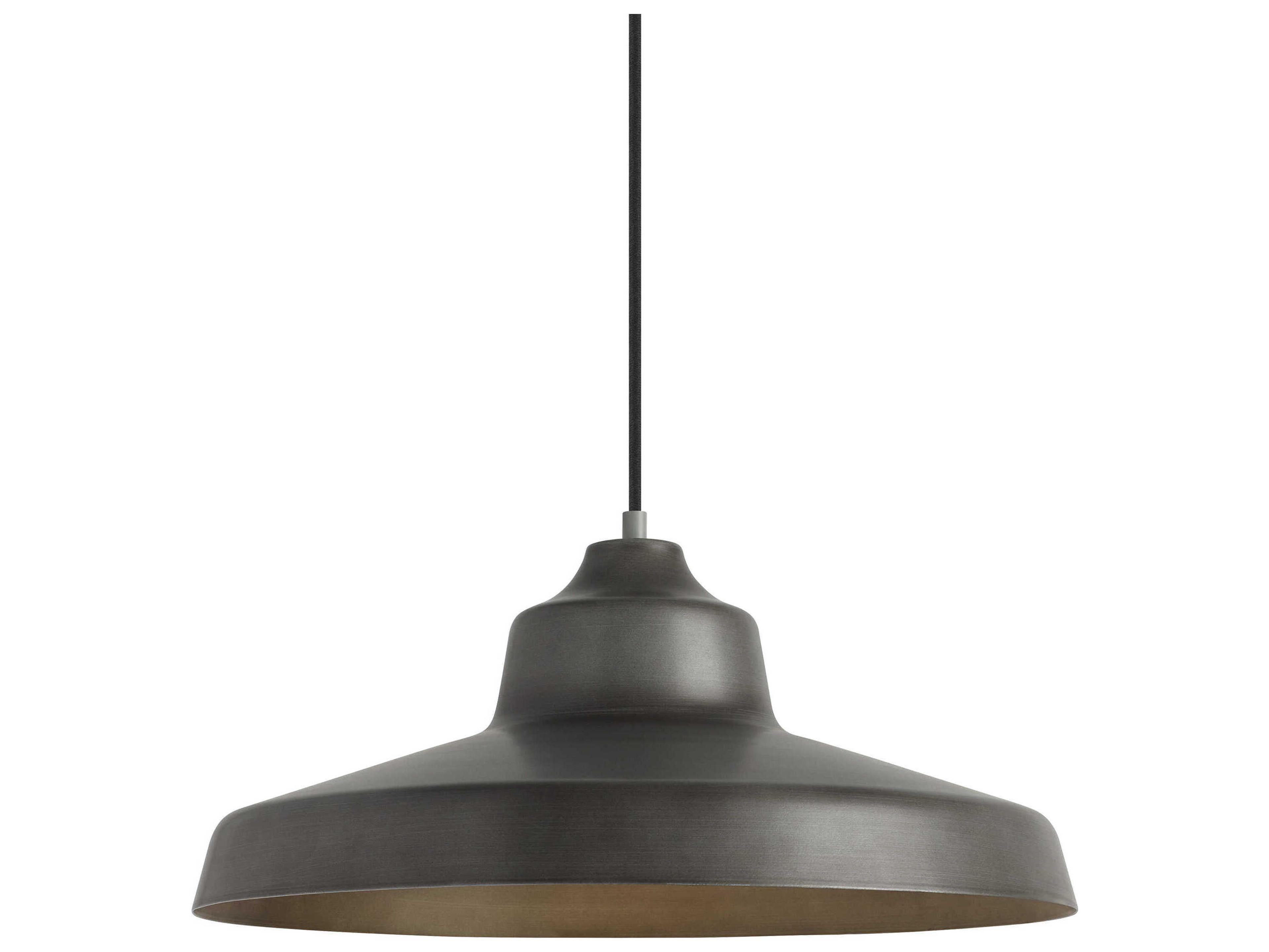 Visual Comfort Modern Zevo 1-Light Fossil Gray Pendant