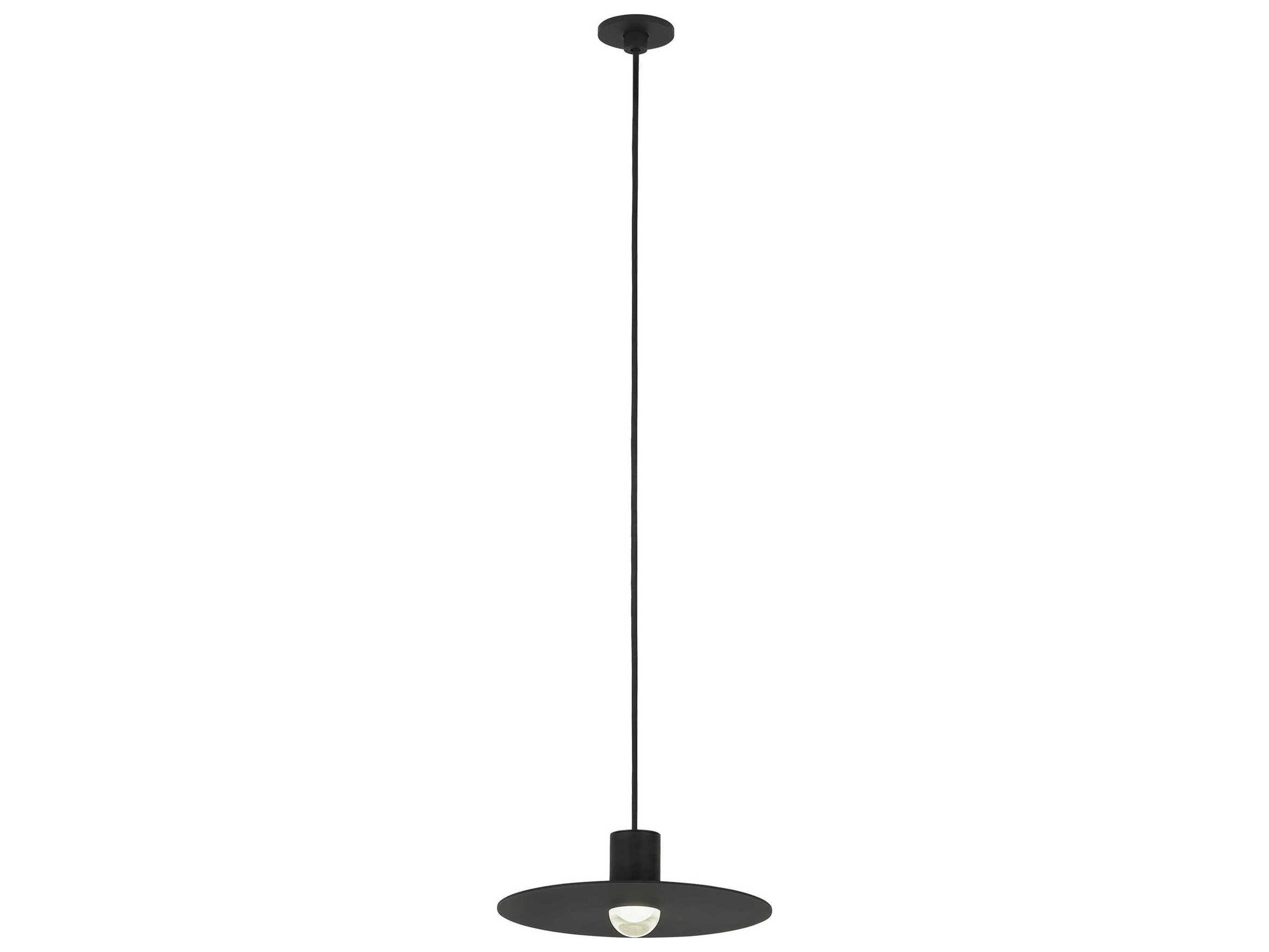 Visual Comfort Modern Eaves 1-Light Nightshade Black Mini Pendant
