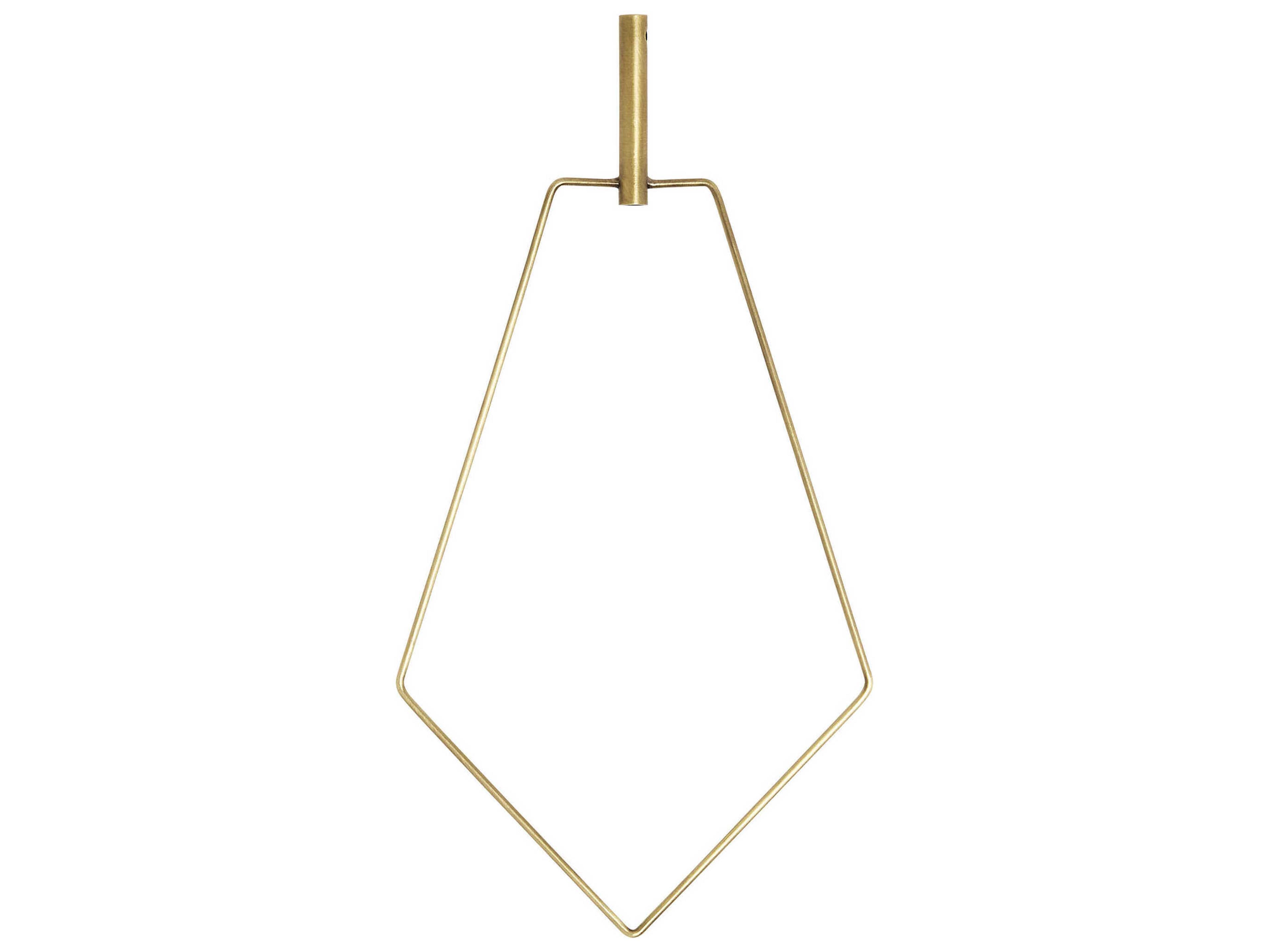 Visual Comfort Modern Trellis Natural Brass Pentagon Accessory