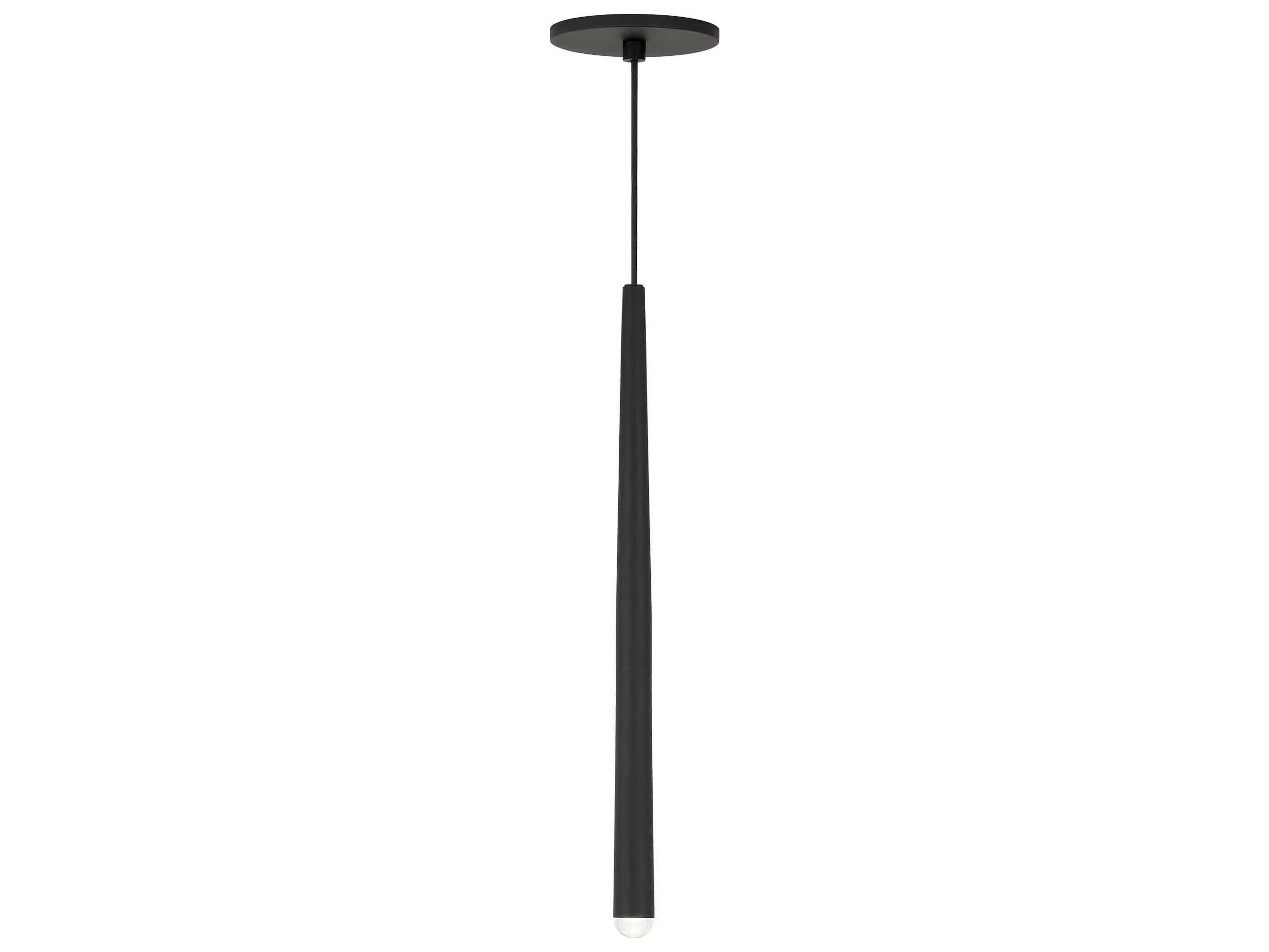 Visual Comfort Modern Pylon 1-Light Nightshade Black Linear Mini Pendant