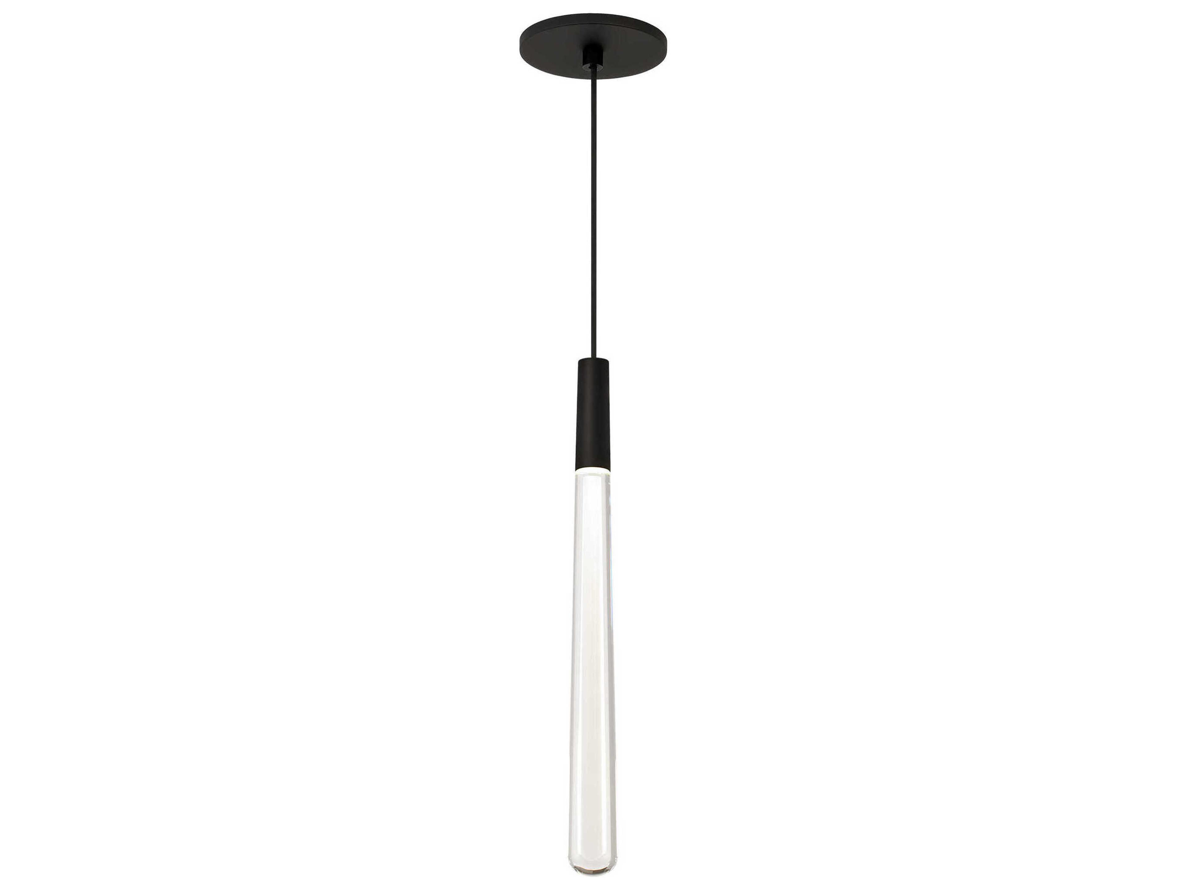 Visual Comfort Modern Pylon 1-Light Nightshade Black Linear Mini Pendant