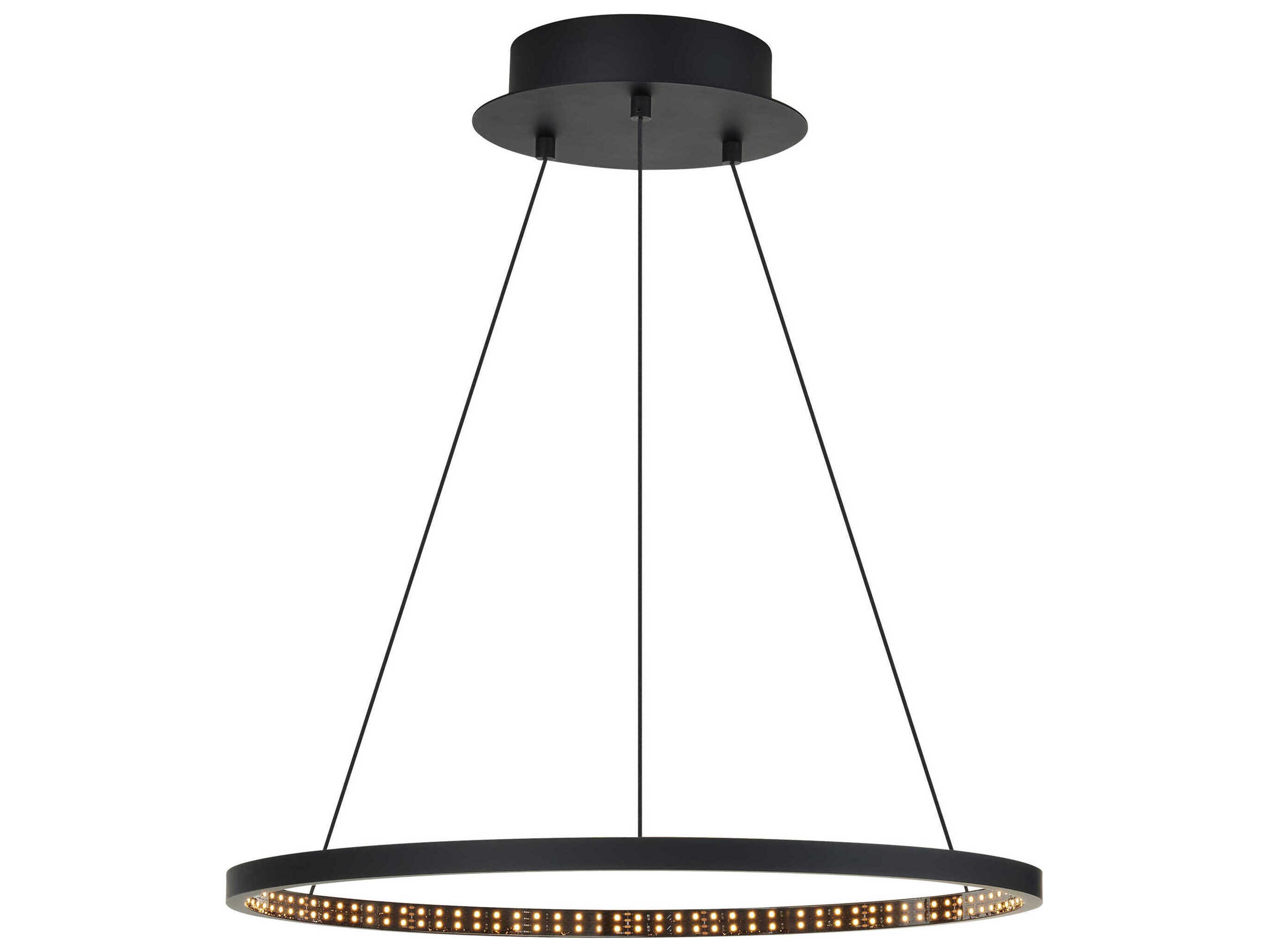 Visual Comfort Modern Vellavi 1-Light Nightshade Black Round Pendant
