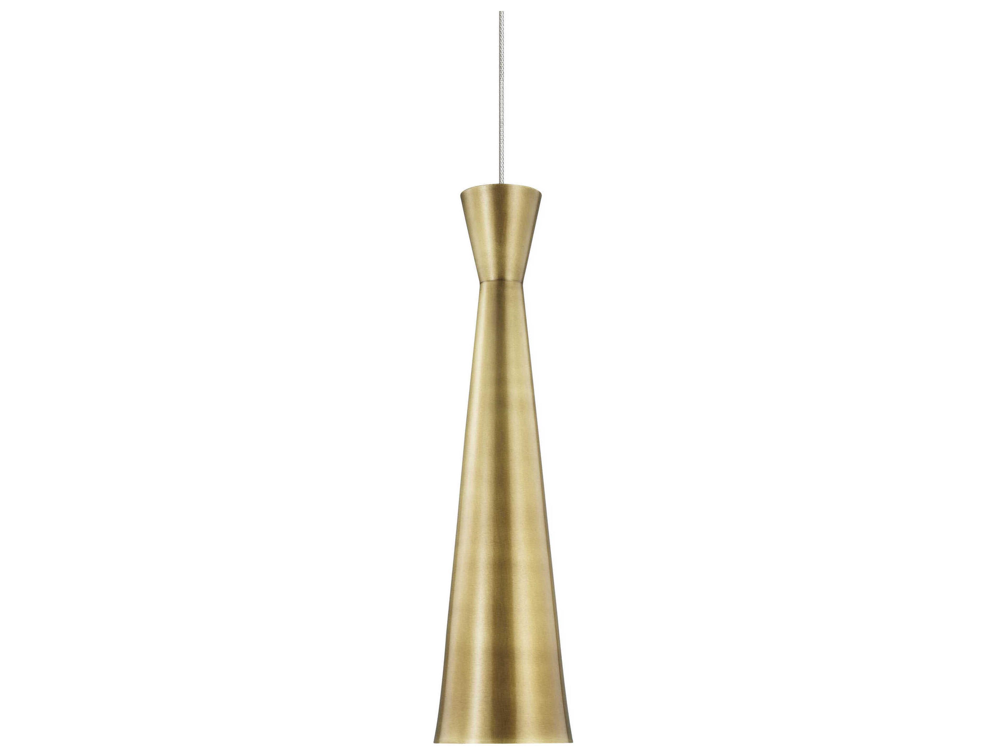 Visual Comfort Modern Windsor 1-Light Brass Mini Pendant