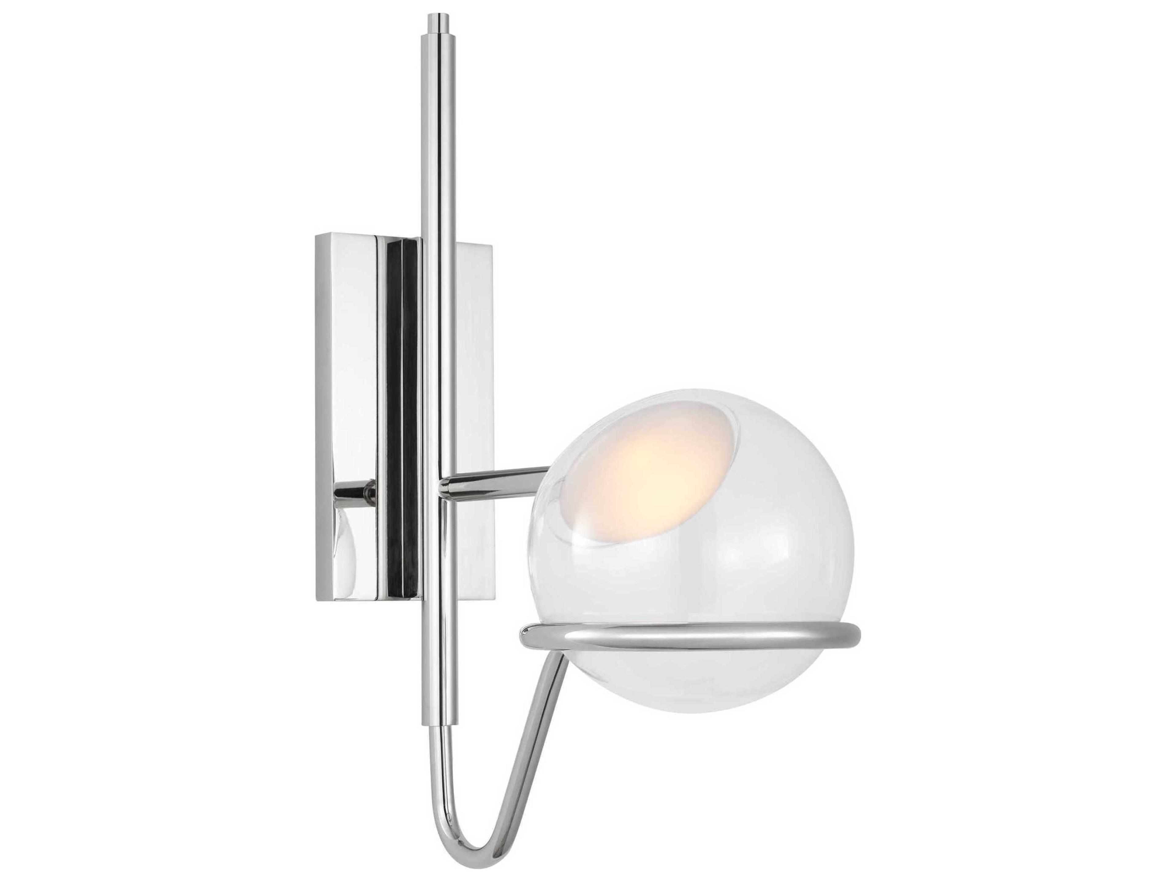 Visual Comfort Modern Crosby 1-Light Polished Nickel Wall Sconce