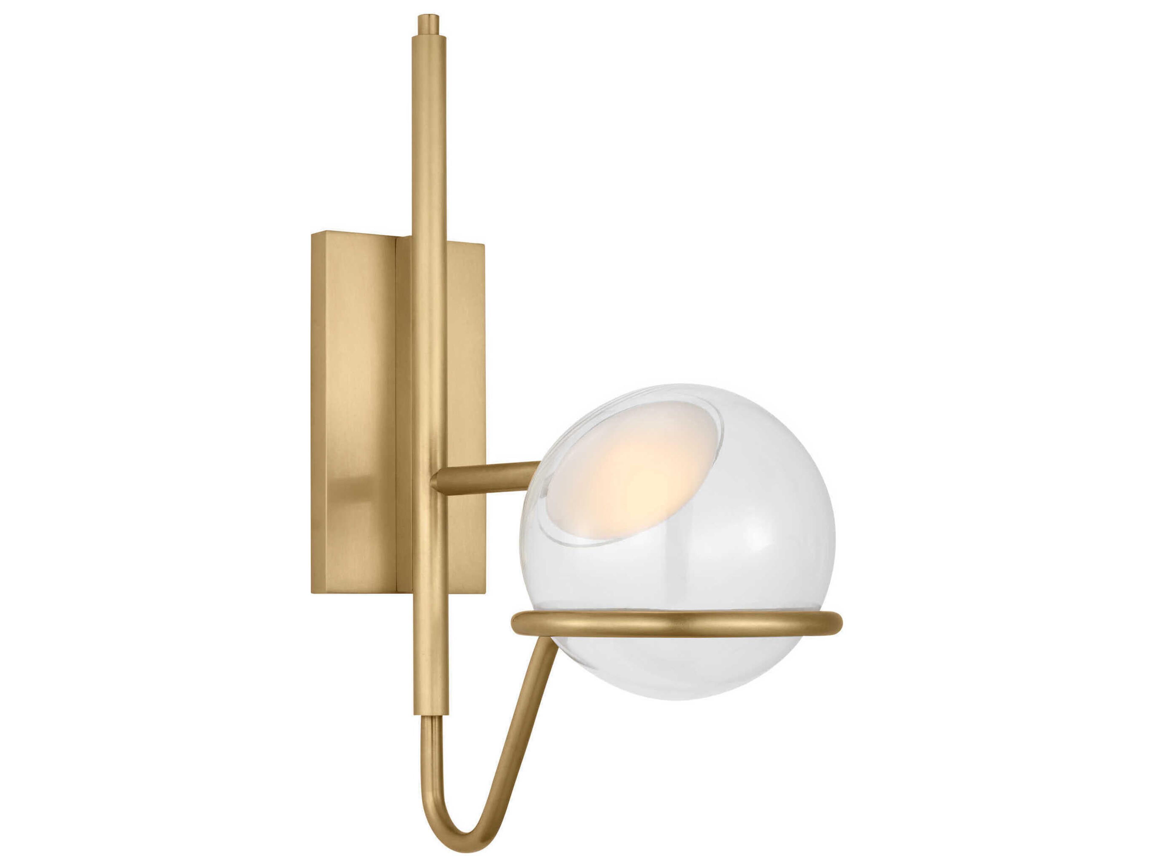Visual Comfort Modern Crosby 1-Light Natural Brass Wall Sconce