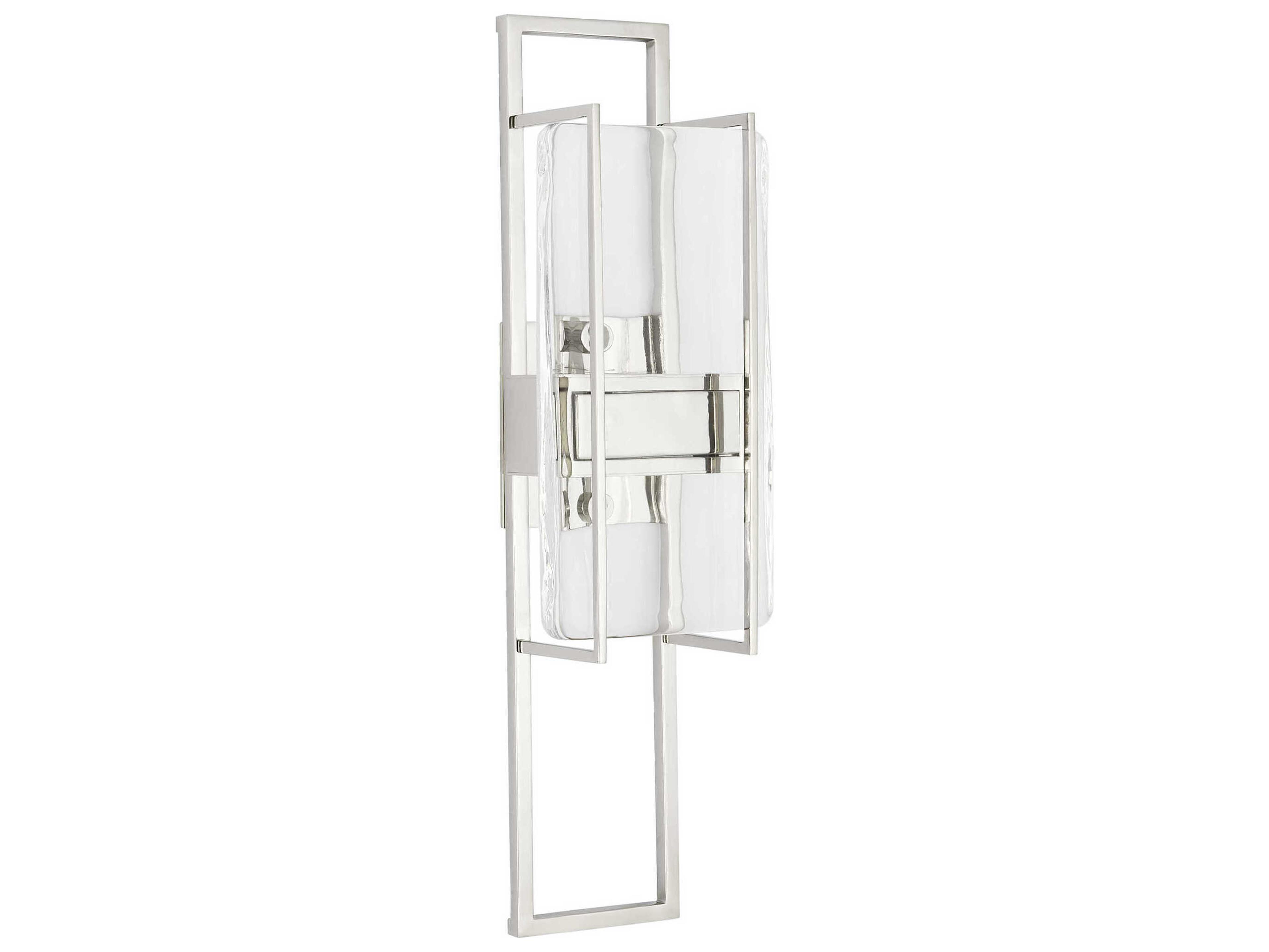 Visual Comfort Modern Duelle 1-Light Polished Nickel Wall Sconce