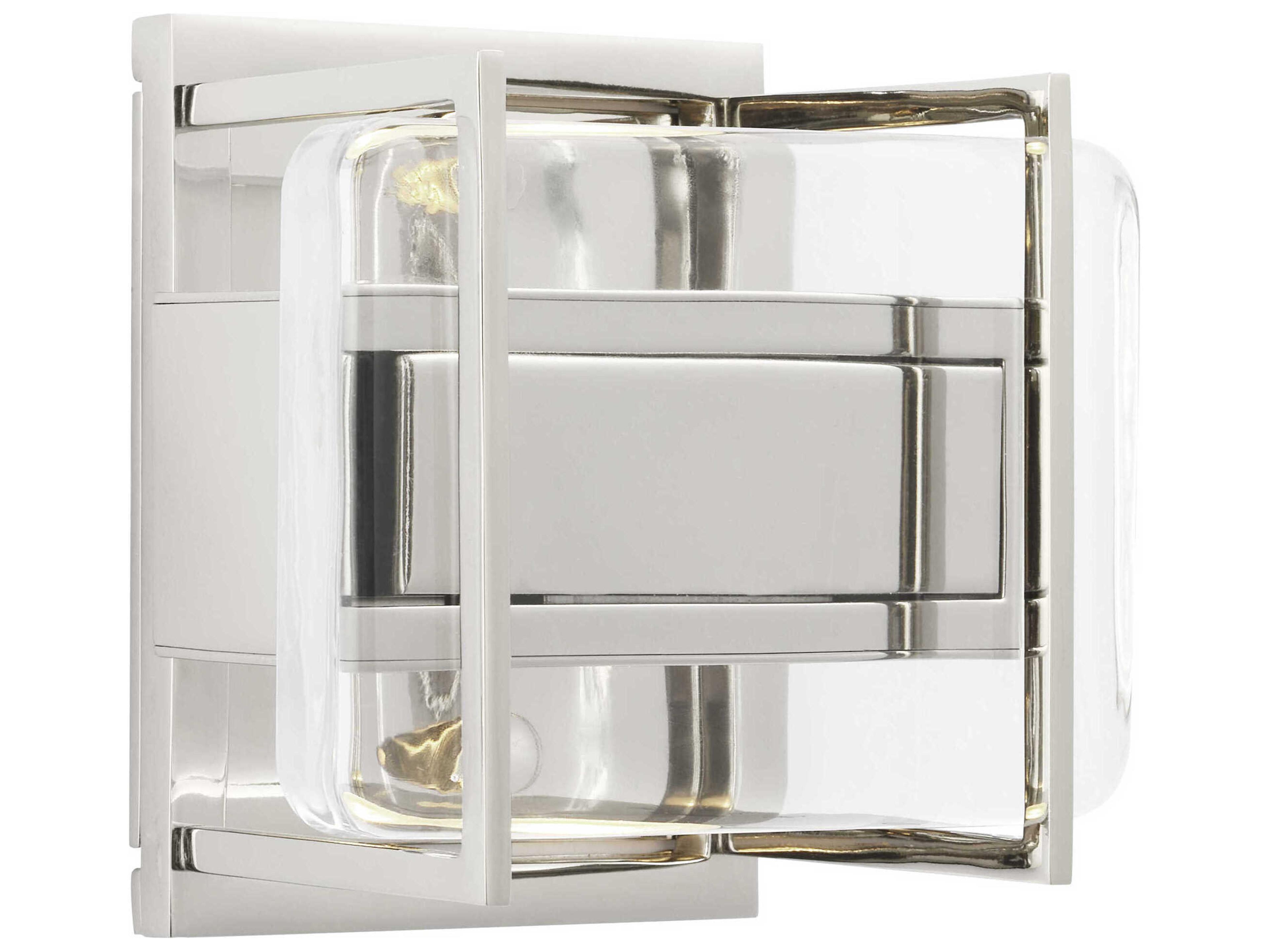 Visual Comfort Modern Duelle 1-Light Polished Nickel Wall Sconce