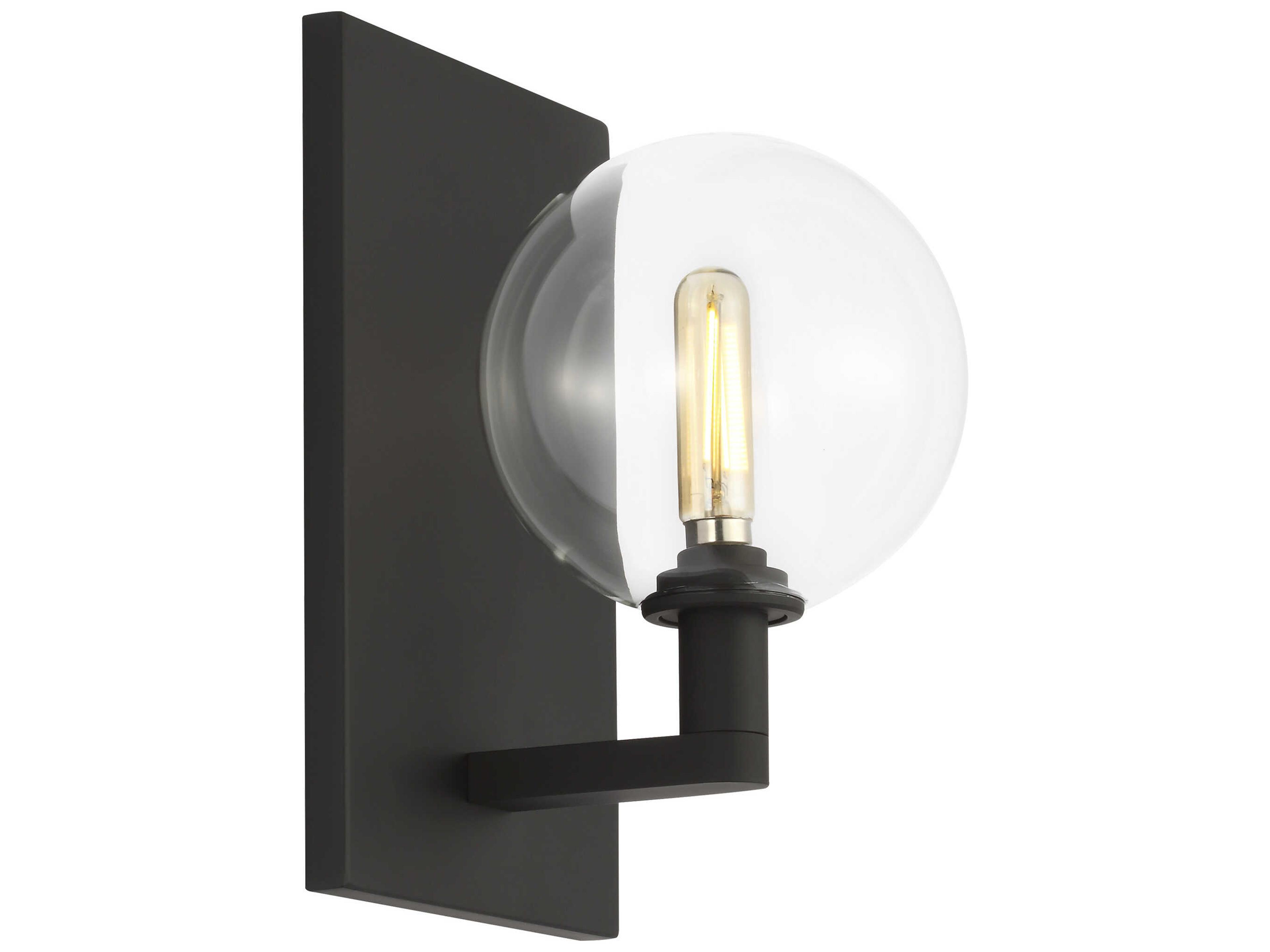 Visual Comfort Modern Gambit 1-Light Nightshade Black Wall Sconce